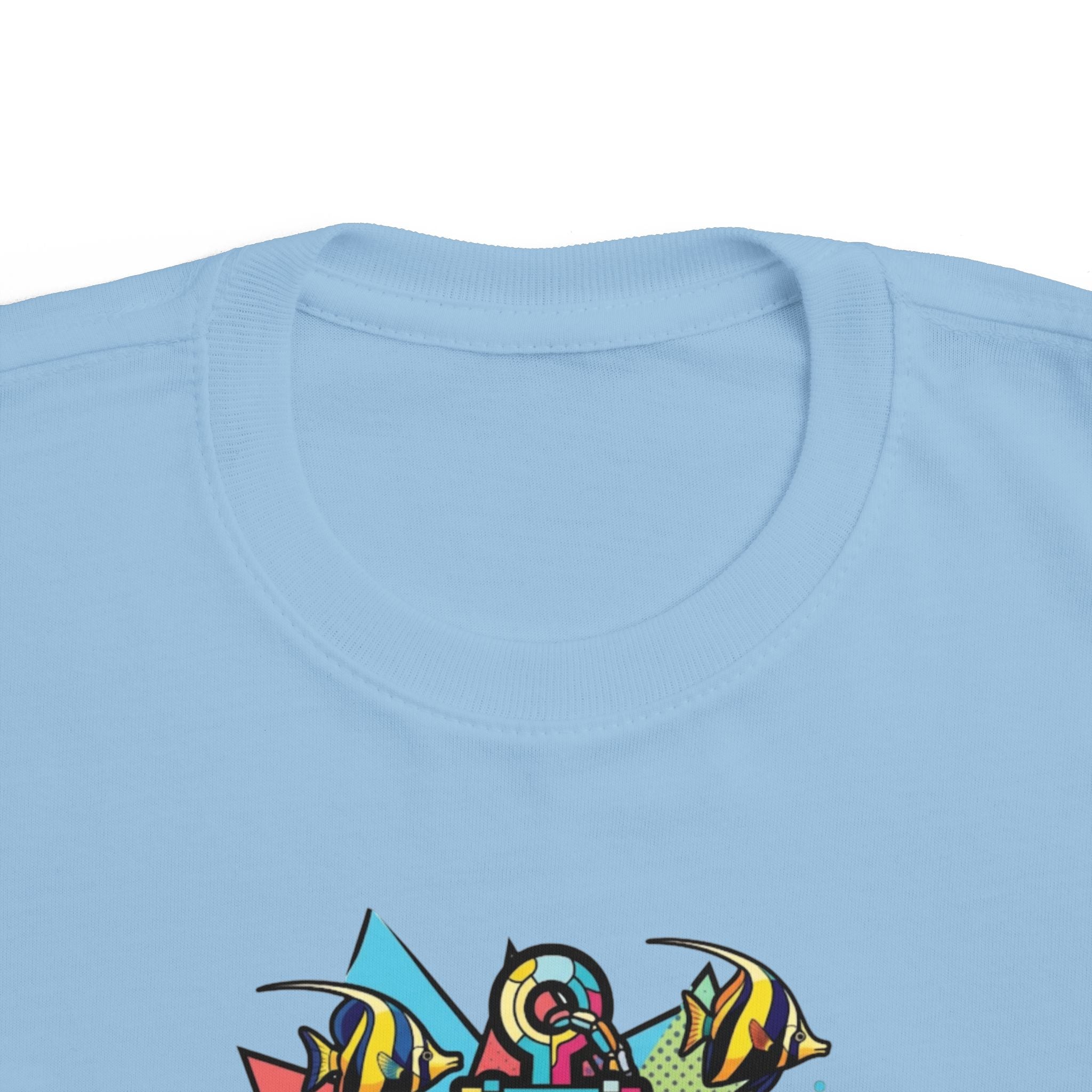 Pop Art Anchor & Fish Themed Toddler Tee | Nautical Adventure Tee, Custom name option, Youth tee, Toddler gift, Youth Sailor gift
