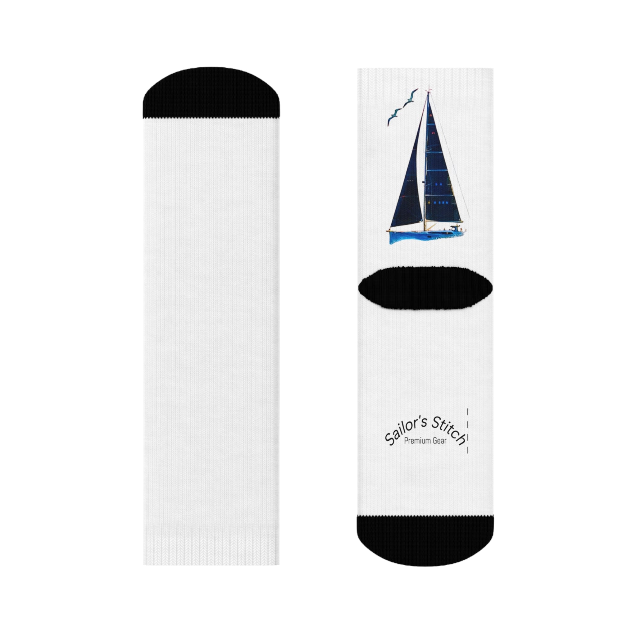 Sailing Yacht Crew Socks - Personalisable Nautical Gift, Cozy Footwear, Casual Wear, Sailing Lover Accessories, Unique Socks