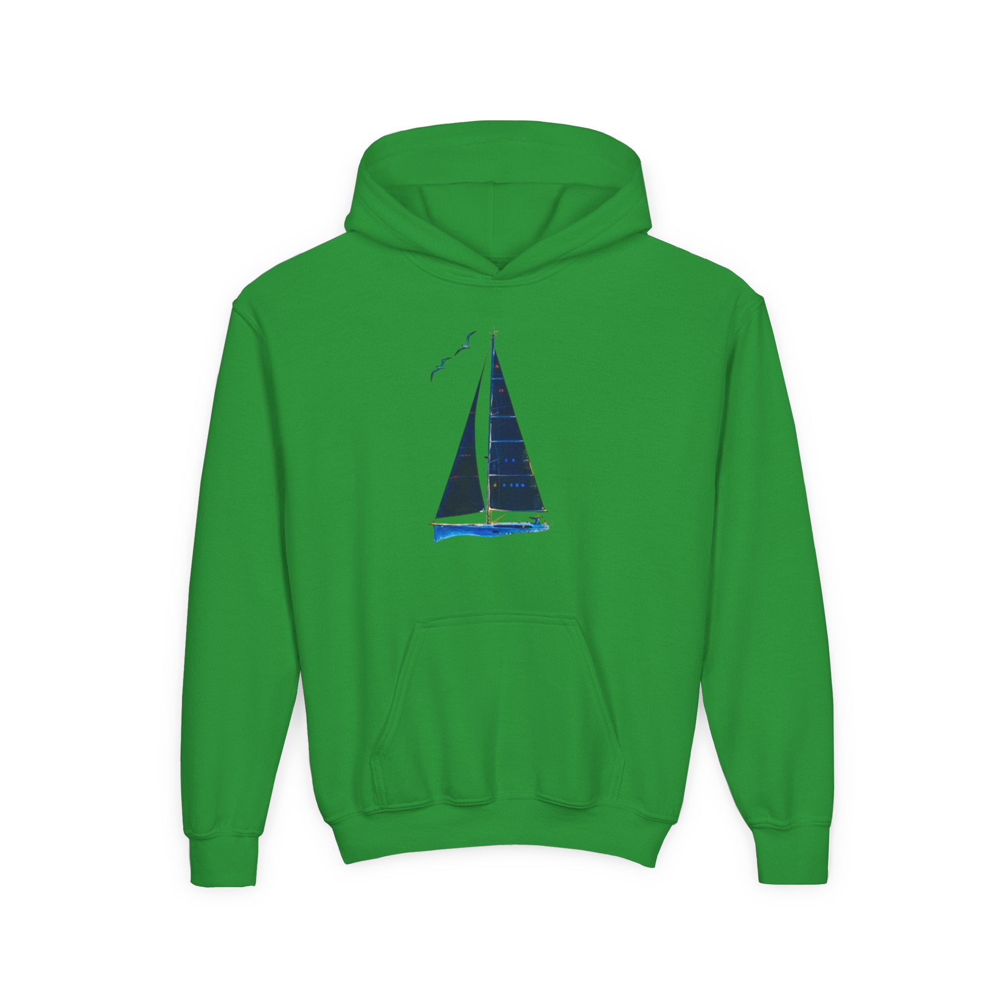 Yacht Wave Heavy Blend Hoodie - Nautical Sweatshirt for Ocean Lovers, Custom name option, Sailors, Sea Enthusiasts - Boat apparel, Jumper, Maritime Pullover,