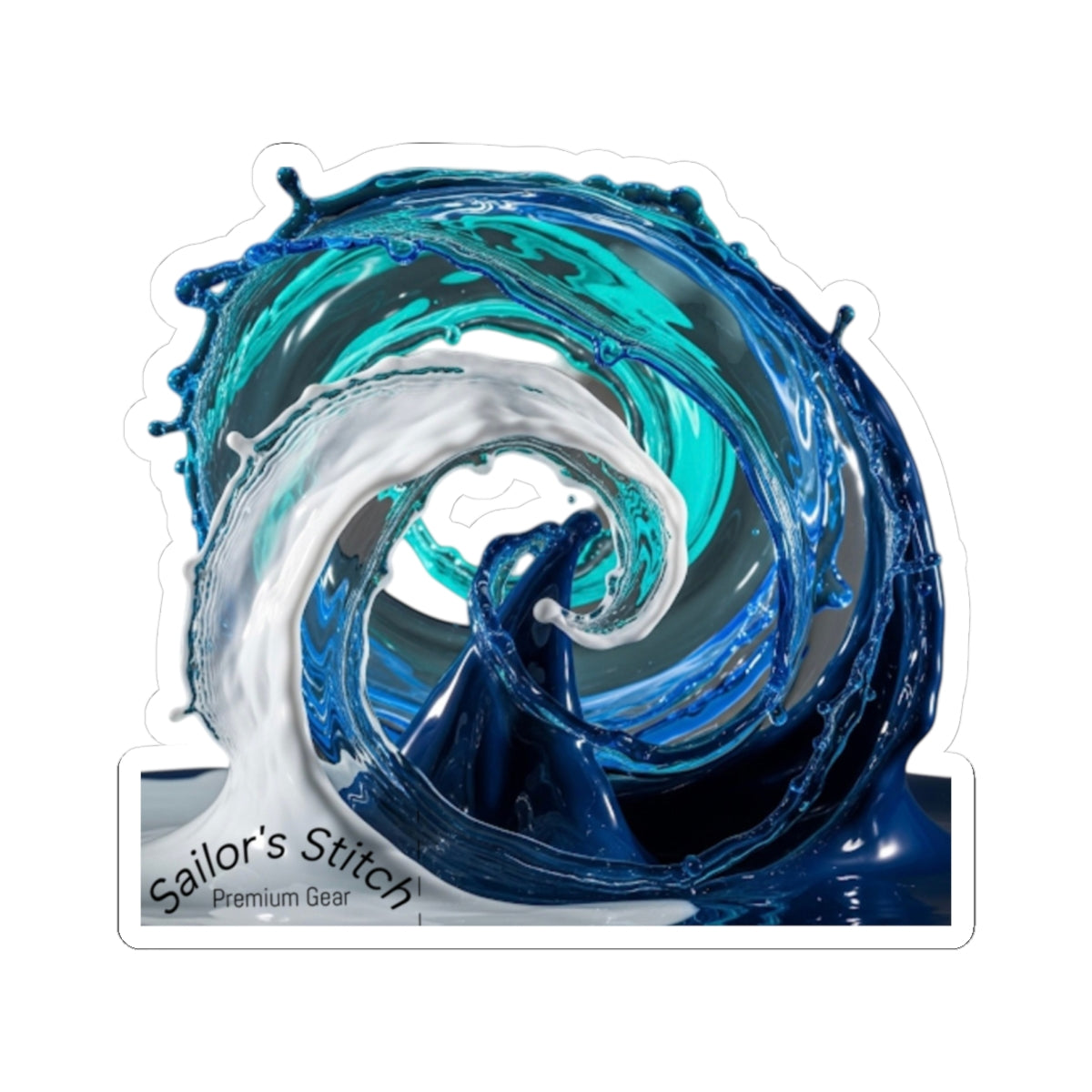 Sailing Wave Kiss-Cut Stickers | Ocean Vibe Decor | Laptop Decals, Nautical Gifts, Watercolor Art, Boho Style Accessories