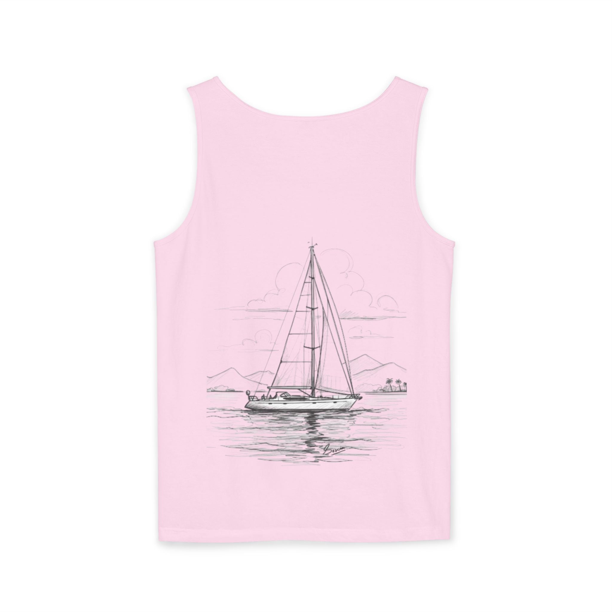 Pop Art Sailors Tank Top, Nautical Sleeveless Shirt, Custom Crew Wear, Ocean Lover Muscle Tee, Summer Beach Apparel, Boat Captain Gift