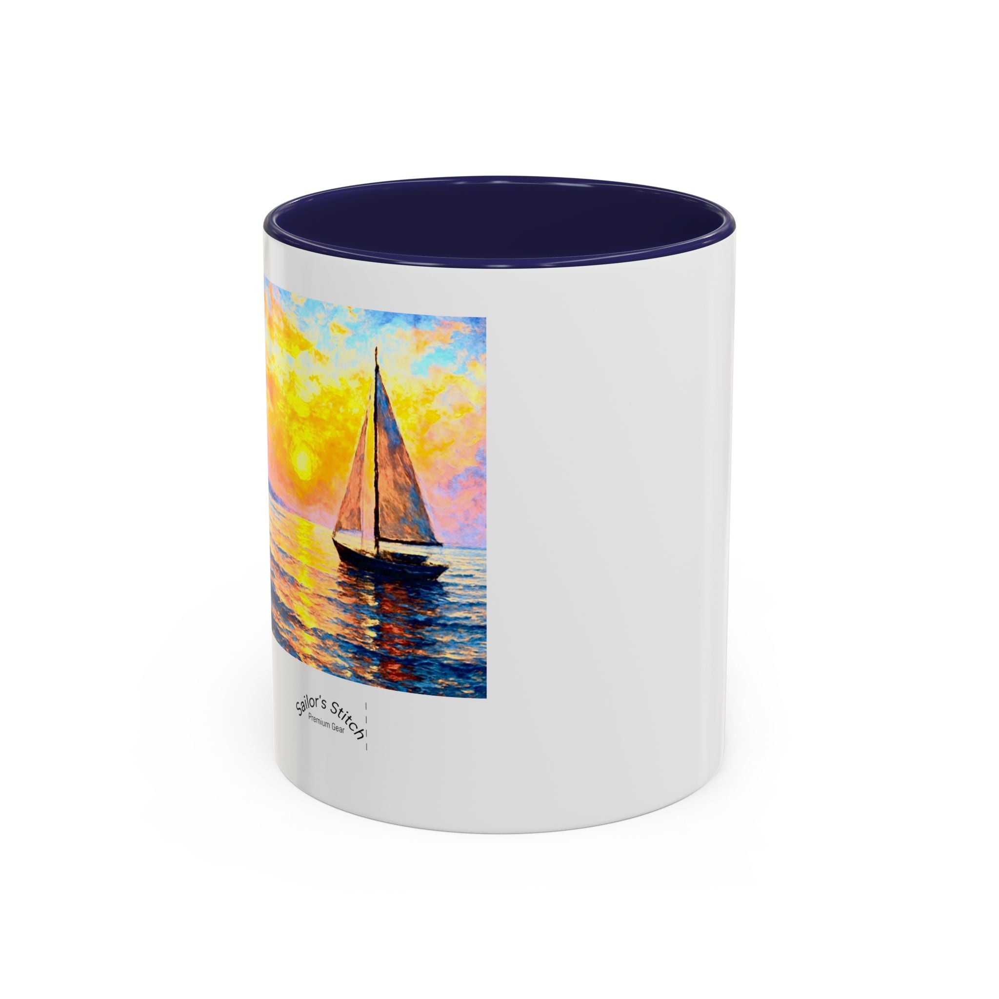 Sailing Sunset Coffee Mug, Nautical Tea Cup, Ocean Lover Gift, Boat Captain Kitchen Decor, Sailboat Ceramic Mug, Nautical Gift, Galley accessories