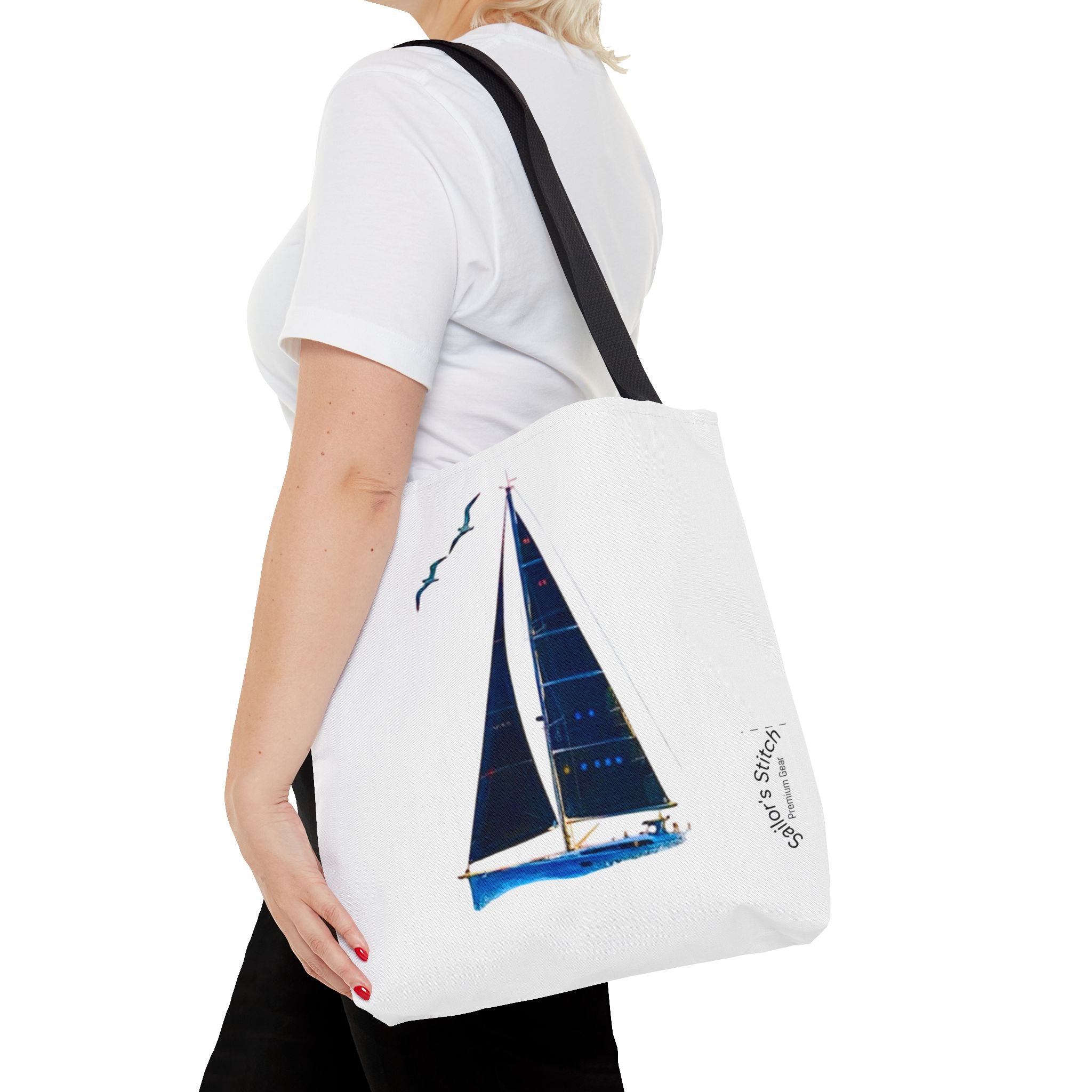 Sailor’s Stitch Yacht Art Anchor Tote Sack Bag, Beach Bag, Summer Accessory, Nautical Gift, Reusable Shopping Tote, Art Print Handbag, Nautical accessories, Sailor’s sack bag,