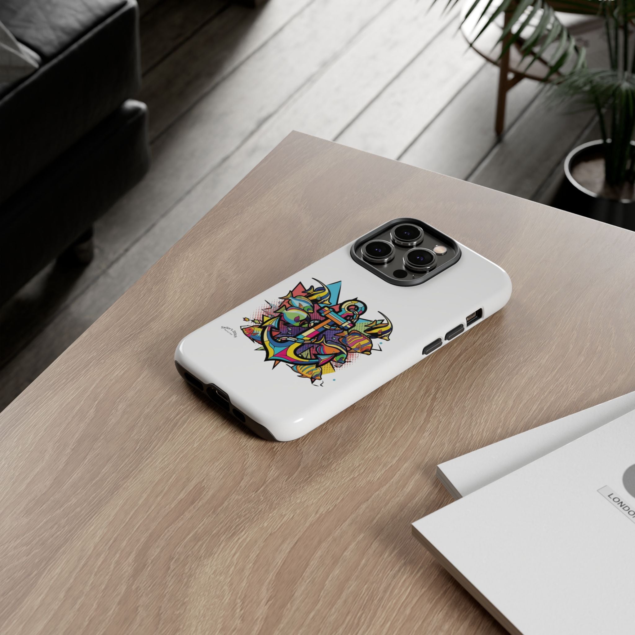 Pop Art Anchor Sailors Stitch Tough Phone Case - customisable crew name