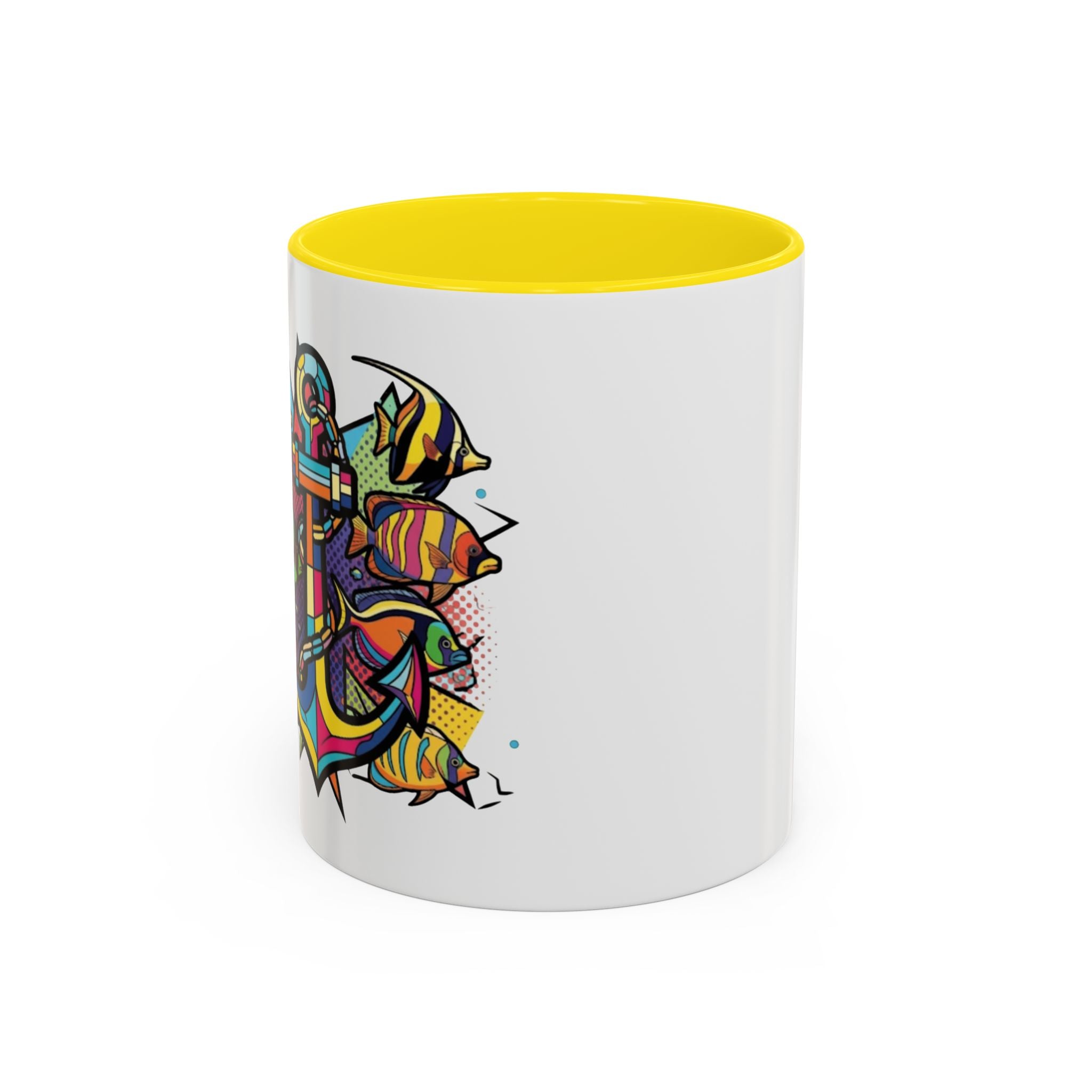 Pop Art Anchor Sailing Mug, Nautical Coffee Cup, Ocean Lover Gift, Sailboat Tea Mug, Maritime Kitchen Decor, Sailor Mugs, Beach Theme Cup, Galley accessories