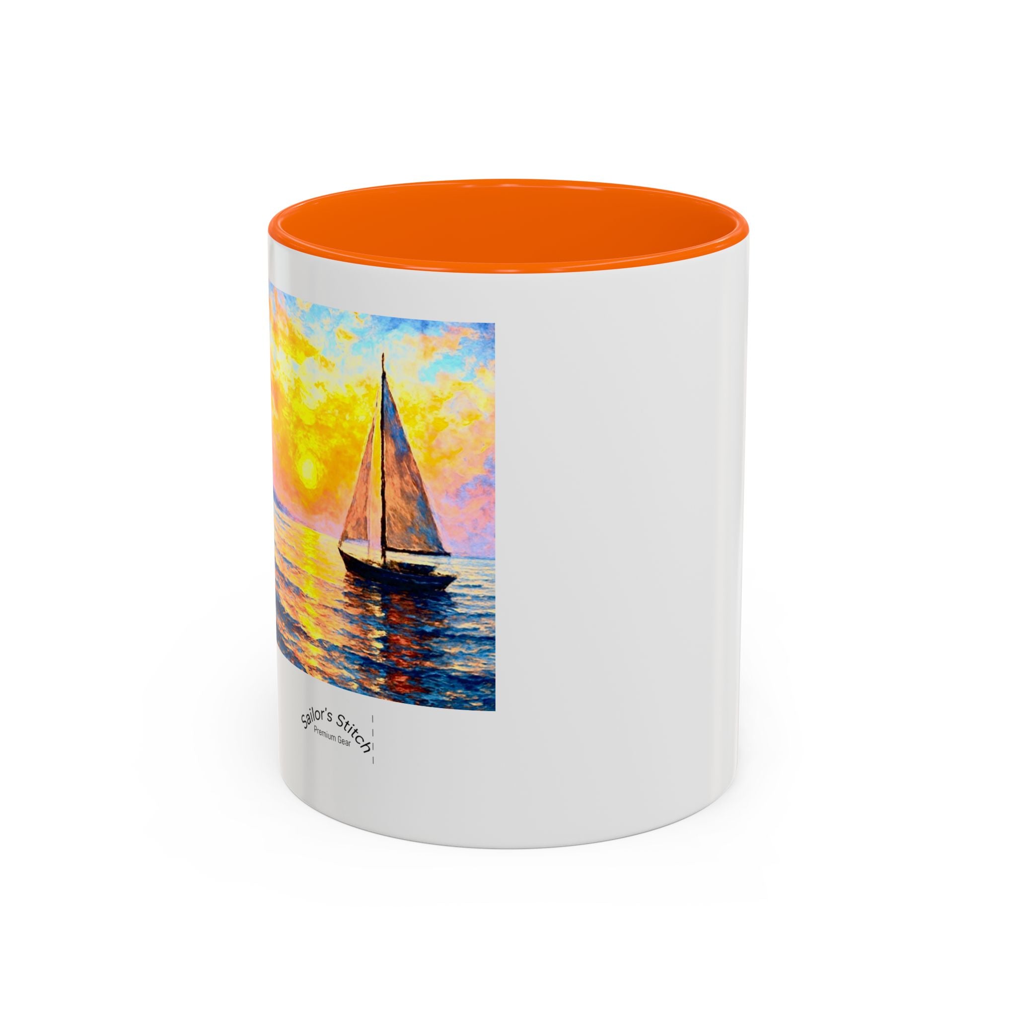 Sailing Sunset Coffee Mug, Nautical Tea Cup, Ocean Lover Gift, Boat Captain Kitchen Decor, Sailboat Ceramic Mug, Nautical Gift, Galley accessories
