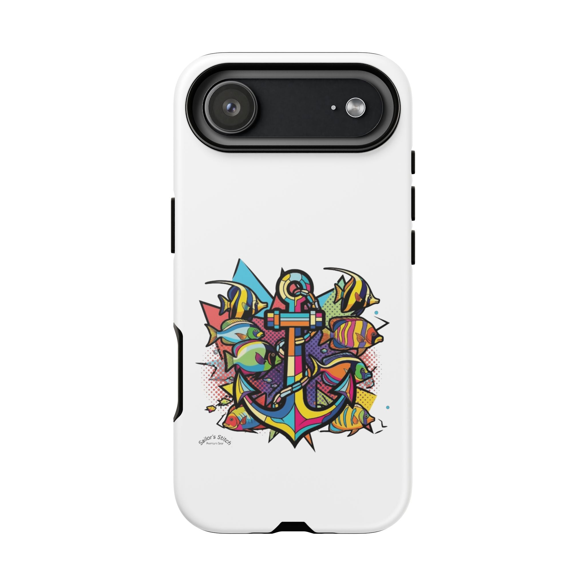 Pop Art Anchor Sailors Stitch Tough Phone Case - customisable crew name