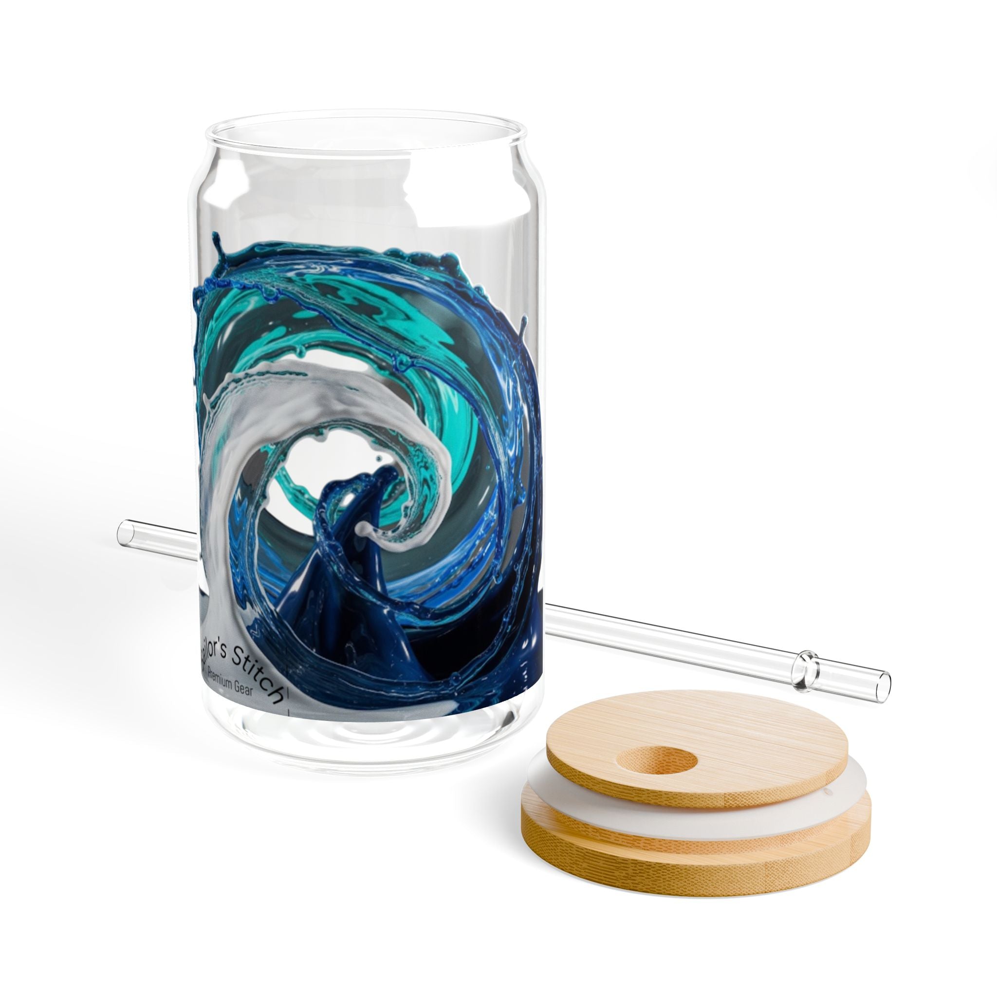 Wave Design Sailor’s Sipping Glass, Nautical Coastal Decor, Ocean Lover Tumbler, Beach House Gift, Summer Yacht Party Cup, Boating Enthusiast Drinkware, Galley accessories