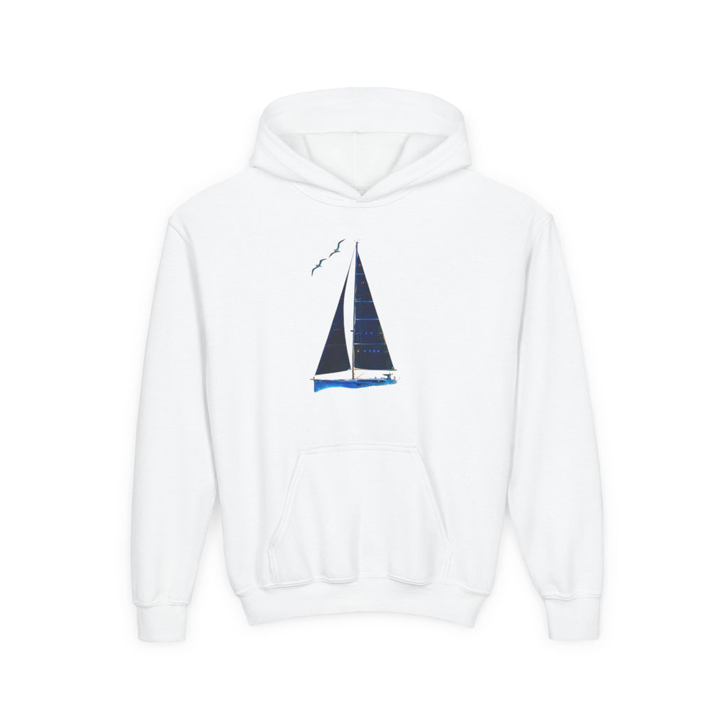Yacht Wave Heavy Blend Hoodie - Nautical Sweatshirt for Ocean Lovers, Custom name option, Sailors, Sea Enthusiasts - Boat apparel, Jumper, Maritime Pullover,