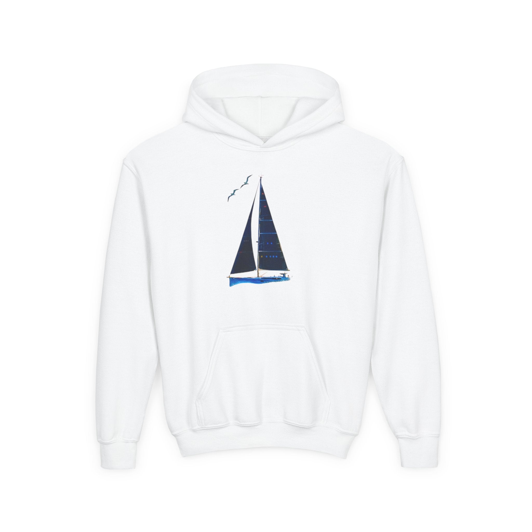Yacht Wave Heavy Blend Hoodie - Nautical Sweatshirt for Ocean Lovers, Custom name option, Sailors, Sea Enthusiasts - Boat apparel, Jumper, Maritime Pullover,
