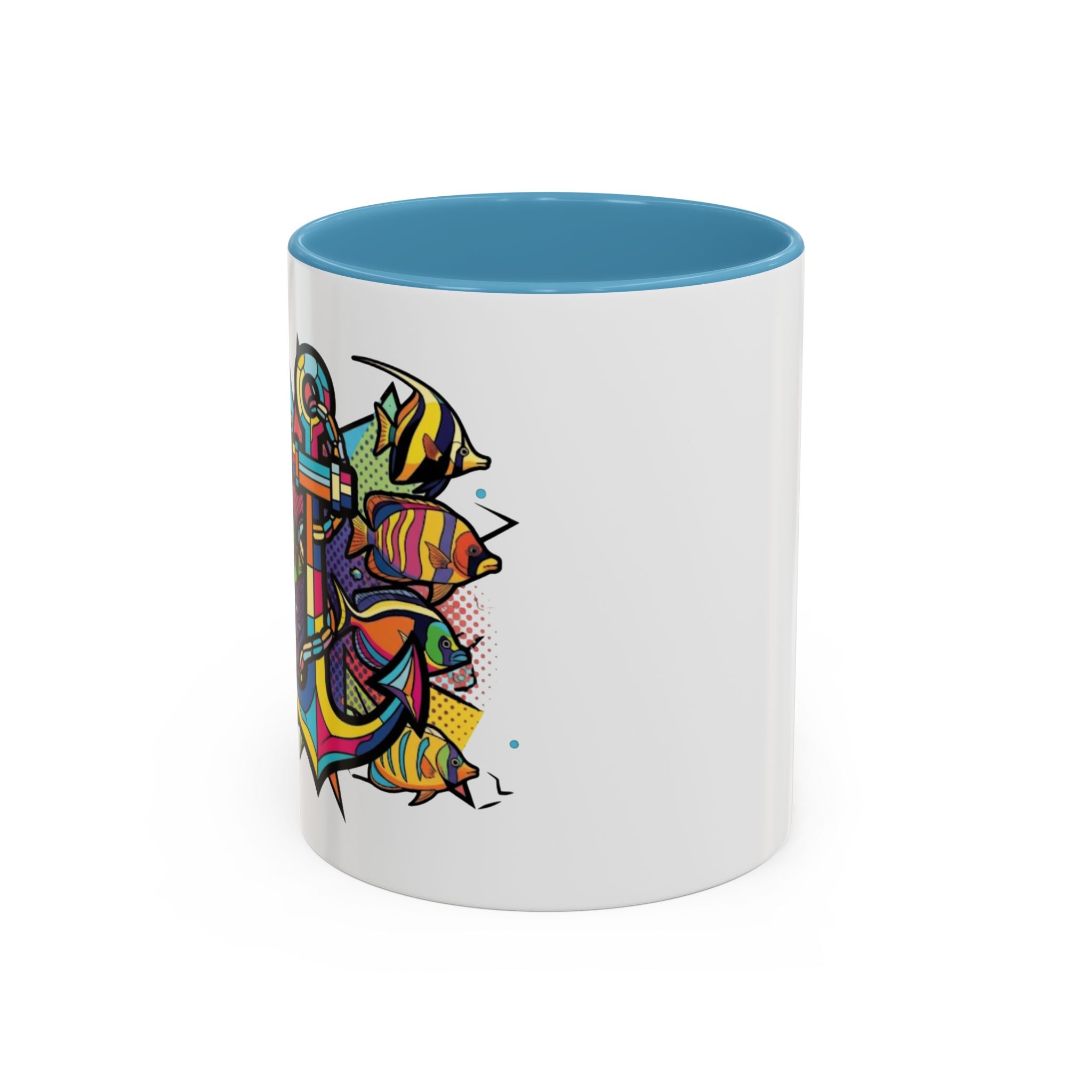 Pop Art Anchor Sailing Mug, Nautical Coffee Cup, Ocean Lover Gift, Sailboat Tea Mug, Maritime Kitchen Decor, Sailor Mugs, Beach Theme Cup, Galley accessories