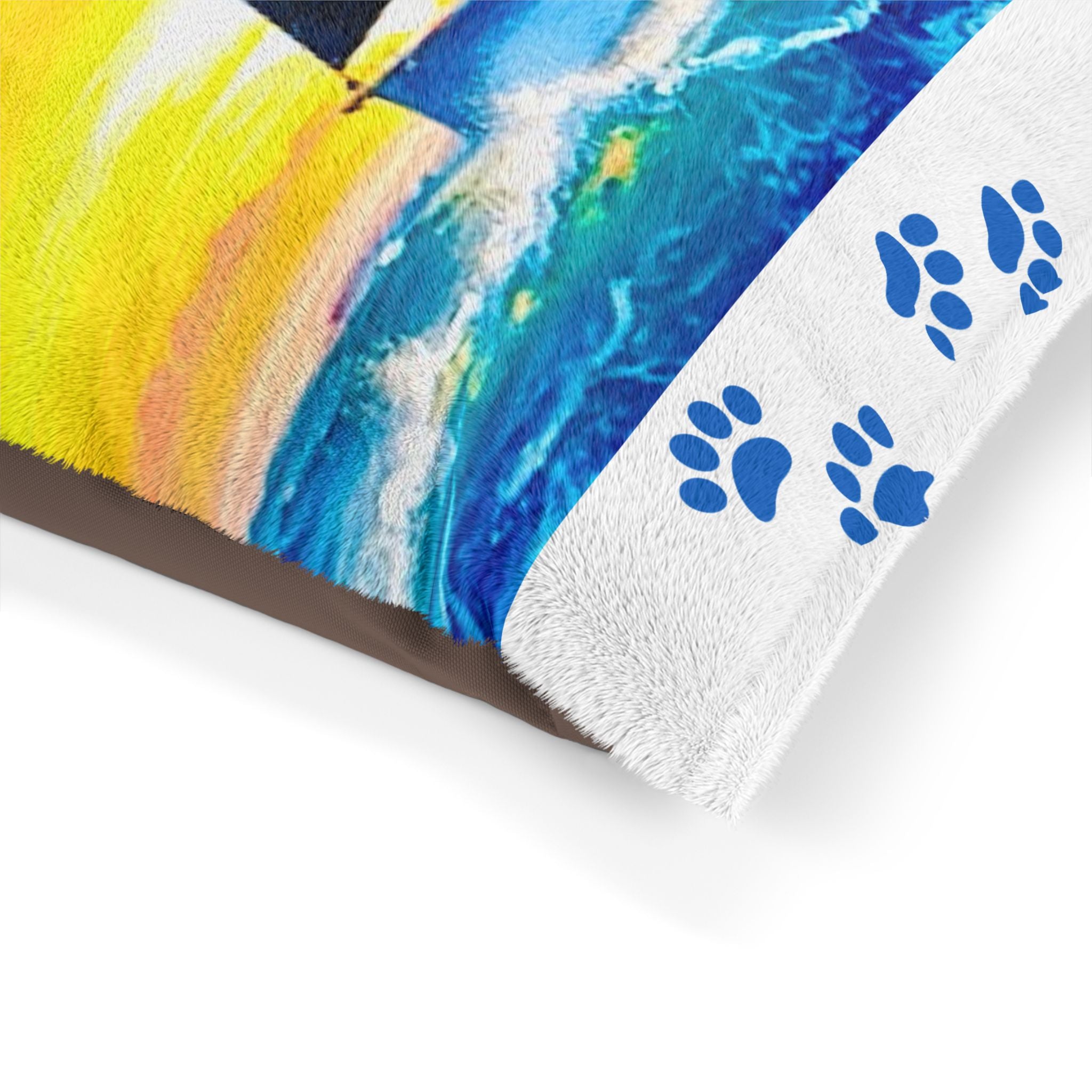 Sailors Stitch Pet Bed - Nautical Dog Cat Pillow, Cozy Pet Furniture for Home, Marine Lovers, Gift for Animal Lovers, Custom Pet Name, Pet accessories