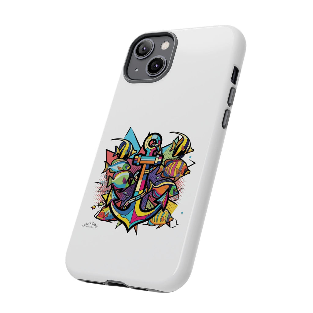 Pop Art Anchor Sailors Stitch Tough Phone Case - customisable crew name