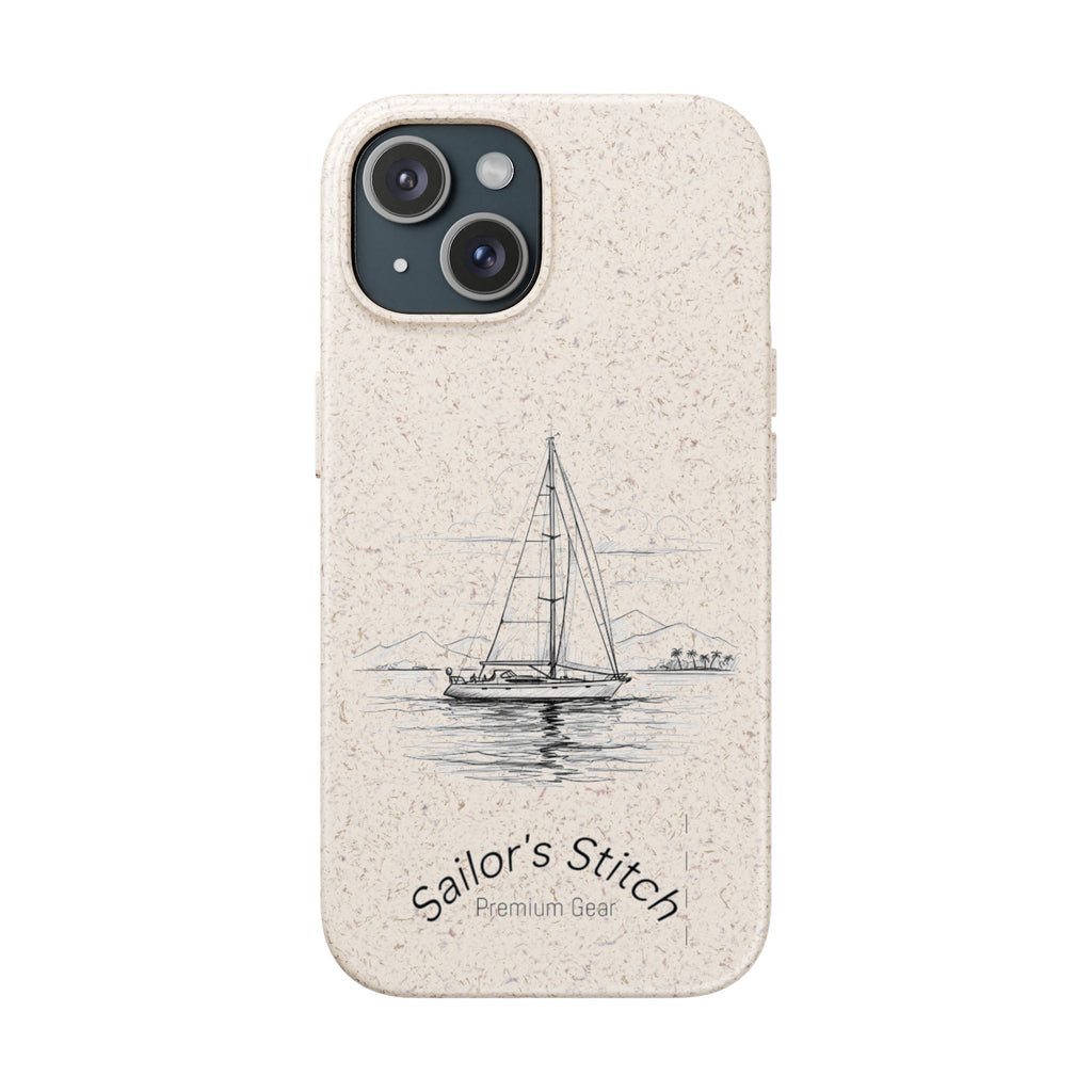 Eco-Friendly Sailboat Phone Case | Biodegradable Case, Ocean Lover Gift, Sustainable Accessories, Nature-Inspired Phone Cover