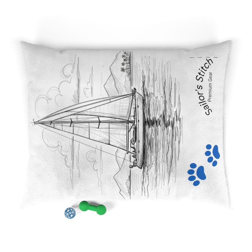 Sailing Pet Bed Nautical Dog Cat Pillow, Customisable option, Pet Furniture for Home, Marine Lovers, Gift for Animal Lovers, Pet Accessories
