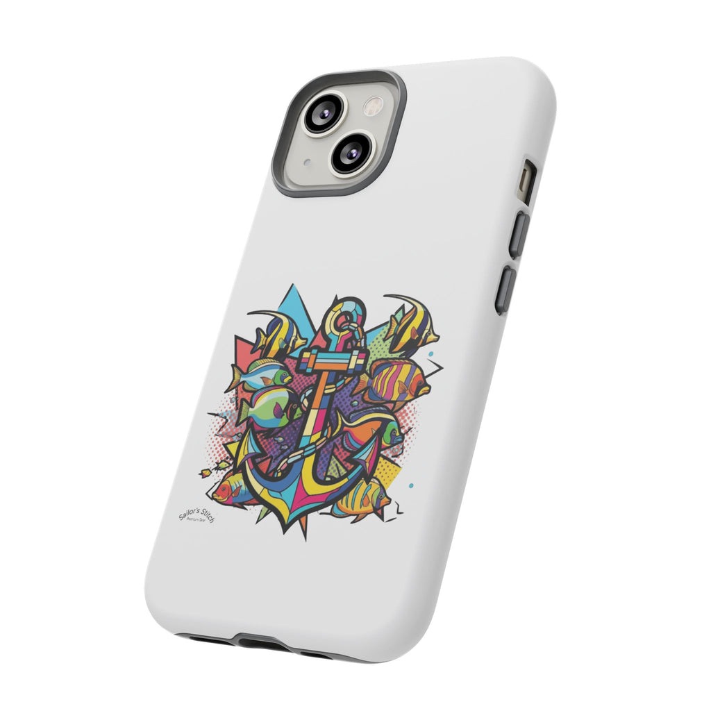 Pop Art Anchor Sailors Stitch Tough Phone Case - customisable crew name