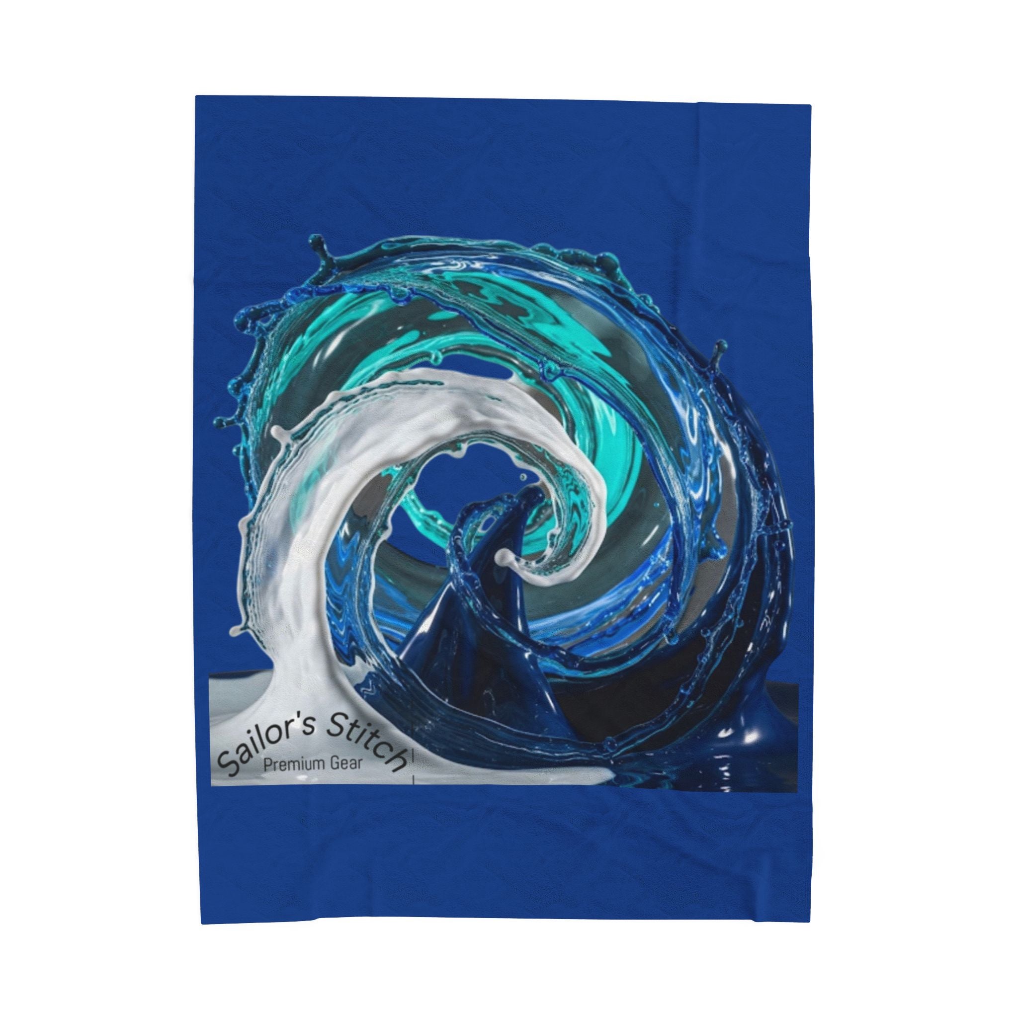 Wave Art Velveteen Plush Blanket | Cozy Home Decor, Nautical Gift, Beach Blanket, Warm Throw, Relaxation Essential, Saloon & Cabin accessories