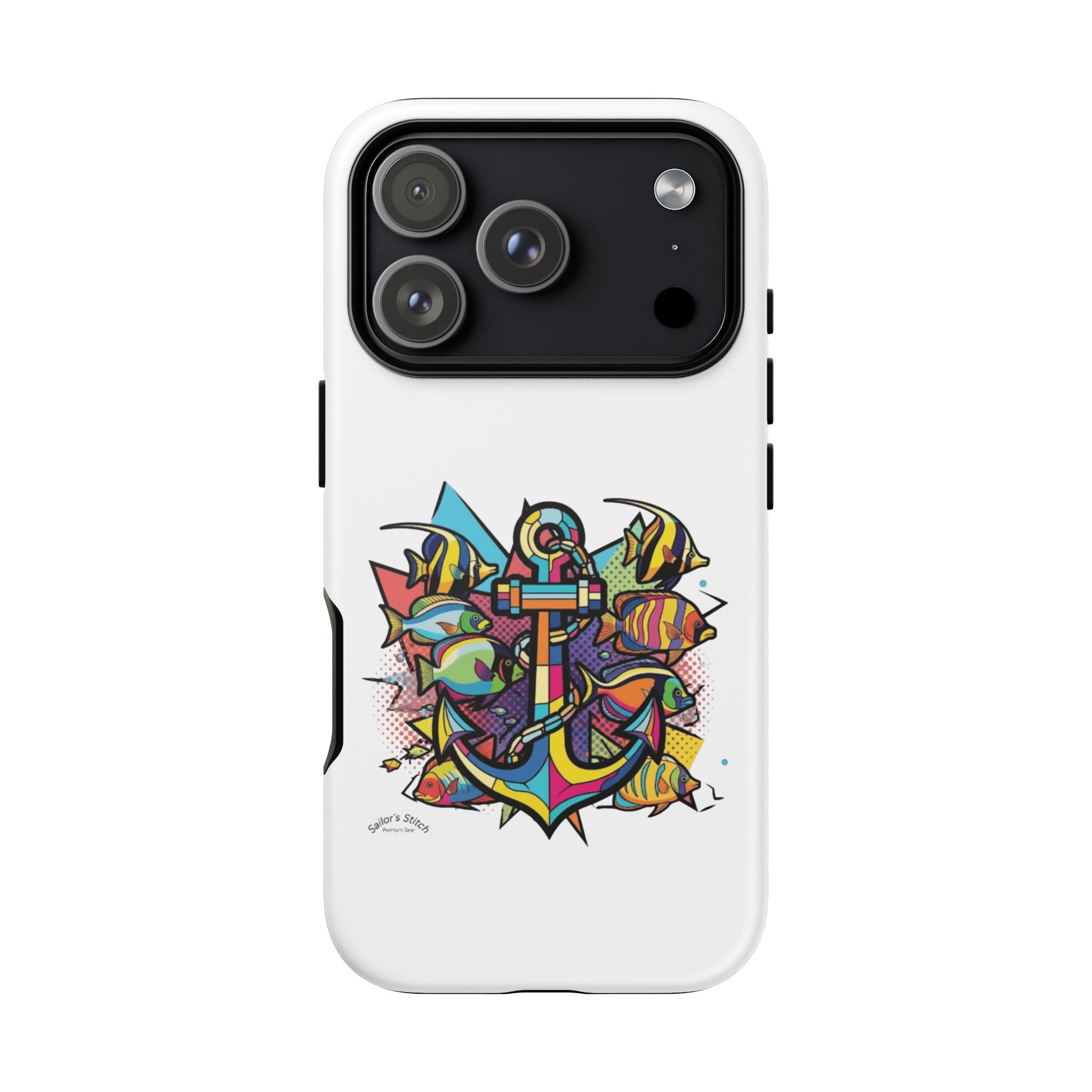 Pop Art Anchor Sailors Stitch Tough Phone Case - customisable crew name