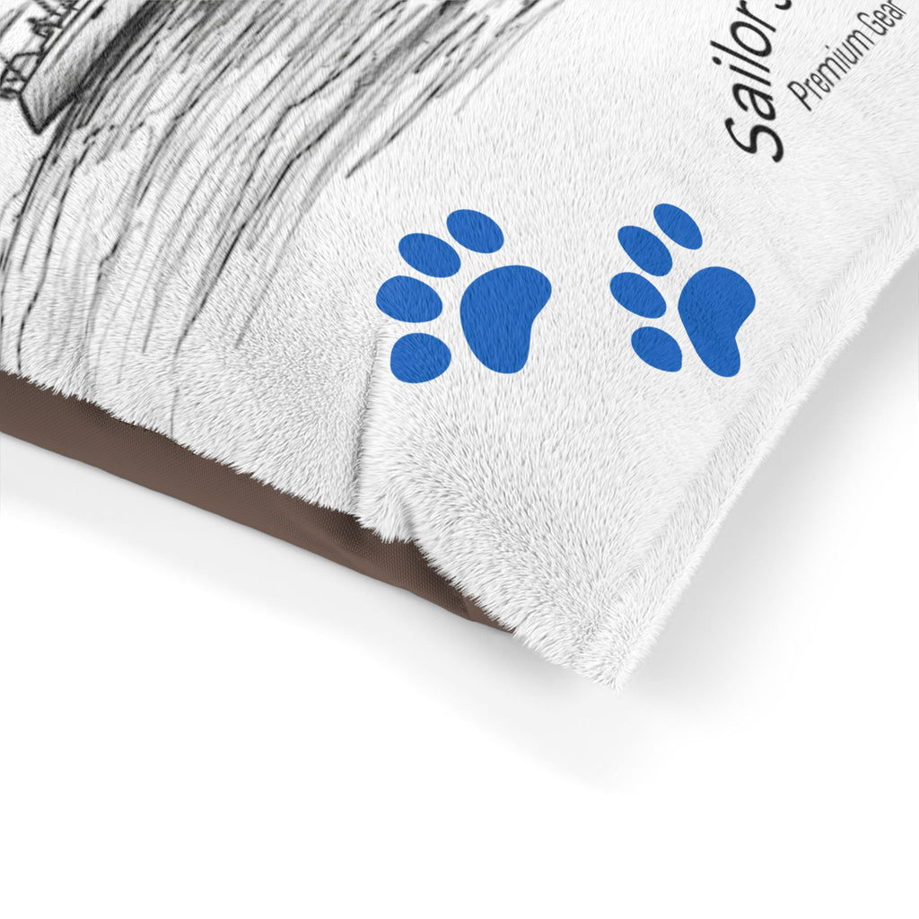 Sailing Pet Bed Nautical Dog Cat Pillow, Customisable option, Pet Furniture for Home, Marine Lovers, Gift for Animal Lovers, Pet Accessories