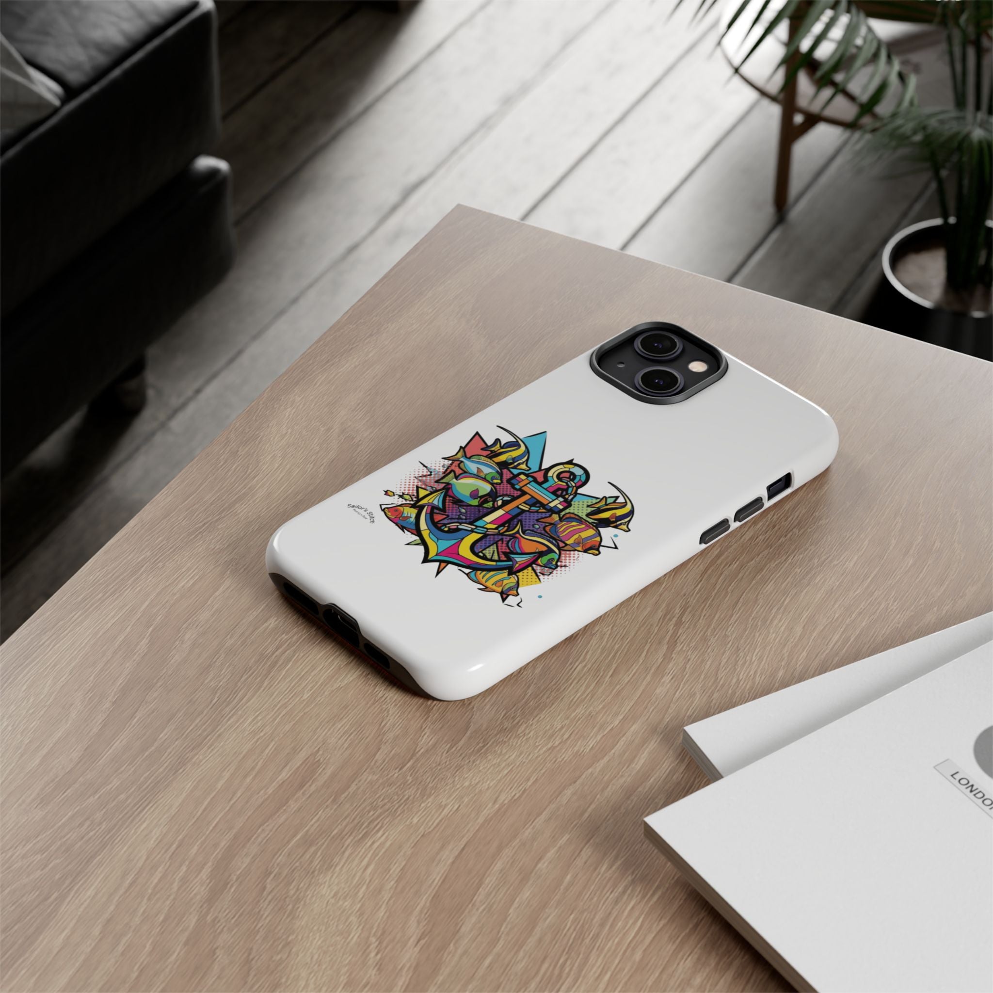 Pop Art Anchor Sailors Stitch Tough Phone Case - customisable crew name