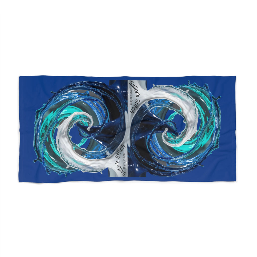 Yachtie’s Wave Design Vibrant Beach Towel by Sailor’s Stitch, Perfect for Sailing, Custom name option, Poolside Party Accessories, Beach Trips, and Gift Ideas