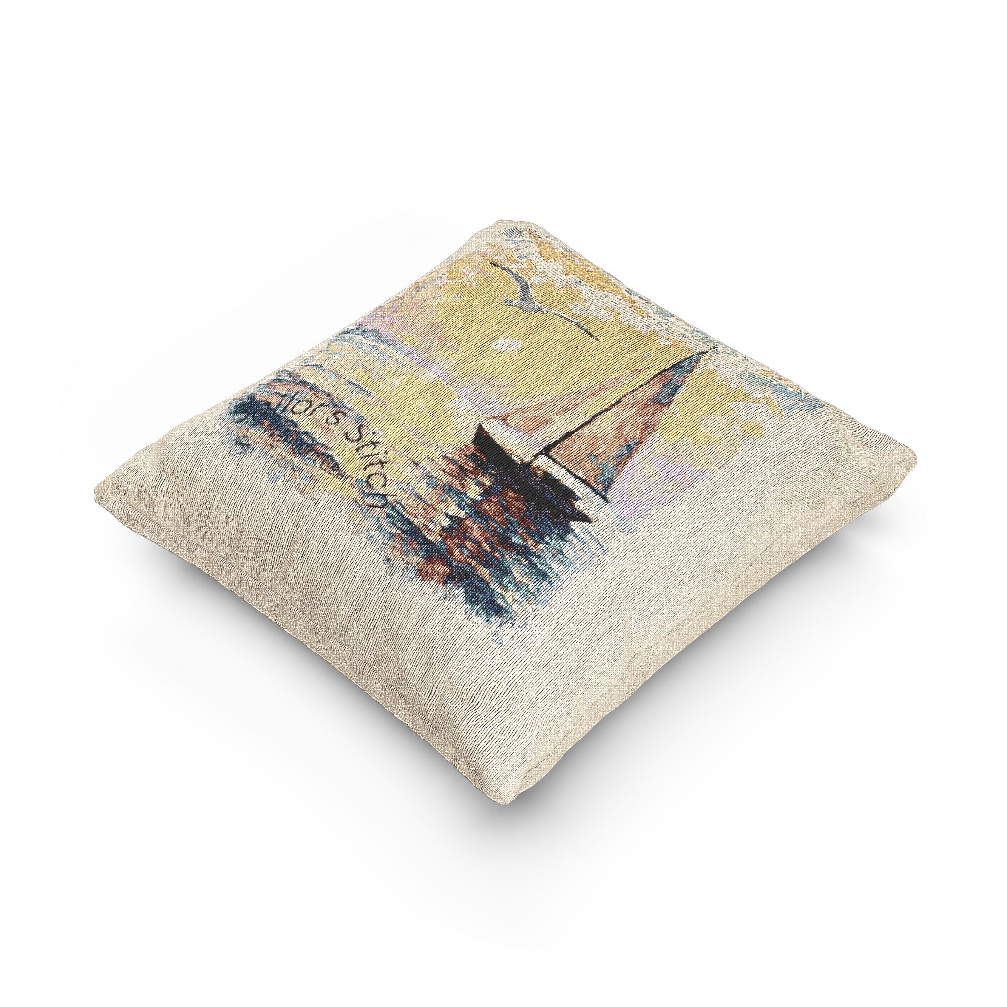 Woven Pillow Yacht Cushion, Boat cushion, Saloon Cushion, Living room cushion, decorative pillow with custom name option. Saloon & Cabin accessories