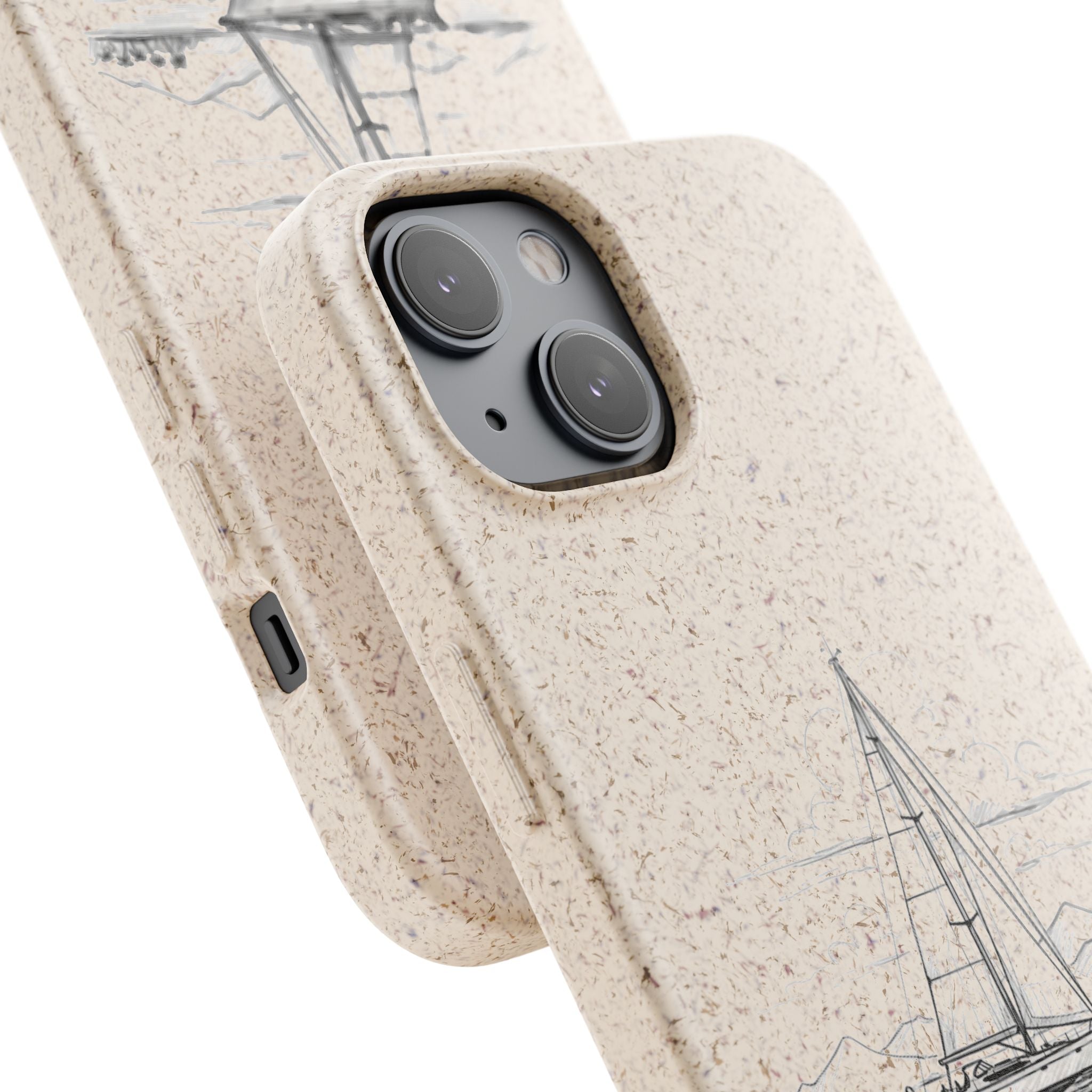 Eco-Friendly Sailboat Phone Case | Biodegradable Case, Ocean Lover Gift, Sustainable Accessories, Nature-Inspired Phone Cover