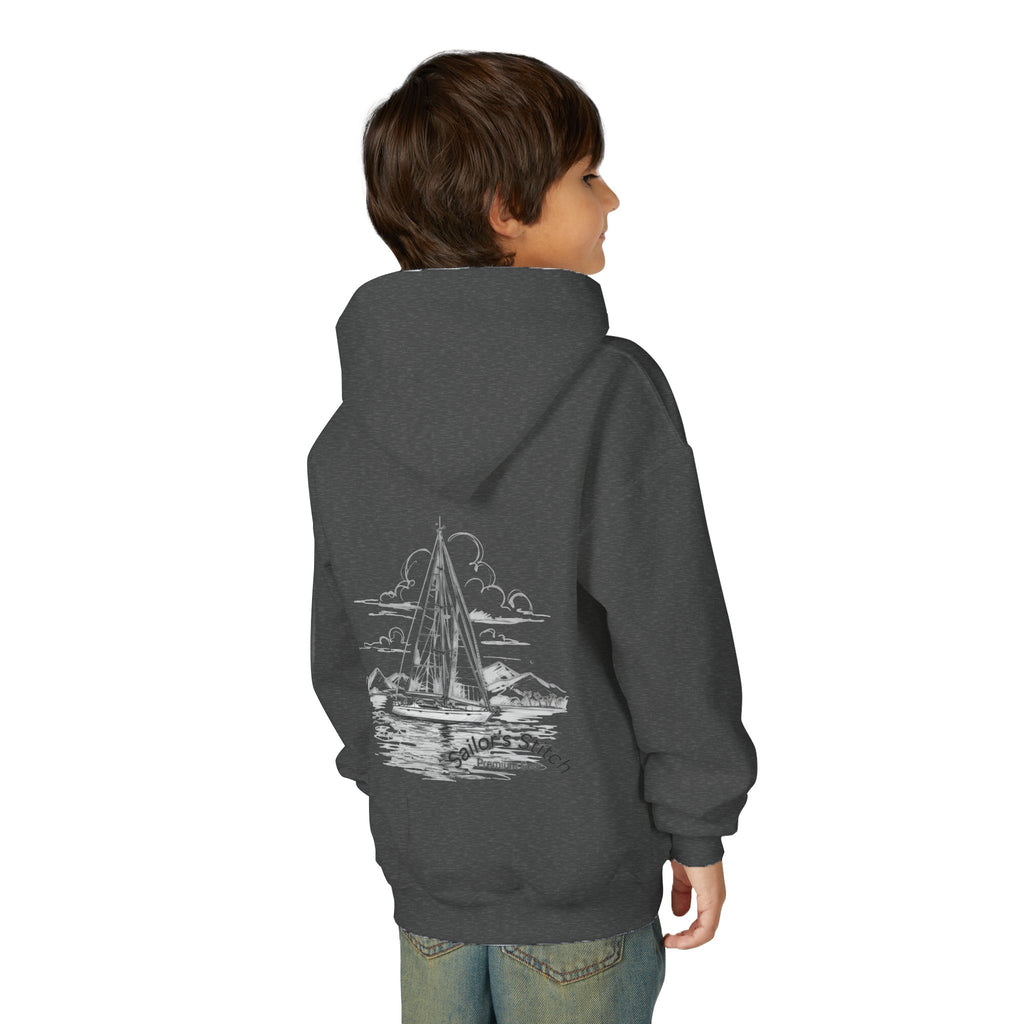 Junior Sailing Heavy Blend Hoodie - Nautical Sweatshirt for Ocean Lovers, Sailors, Youth Sea Enthusiasts - Boat Adventure Jumper, Maritime Pullover, Kids nautical apparel