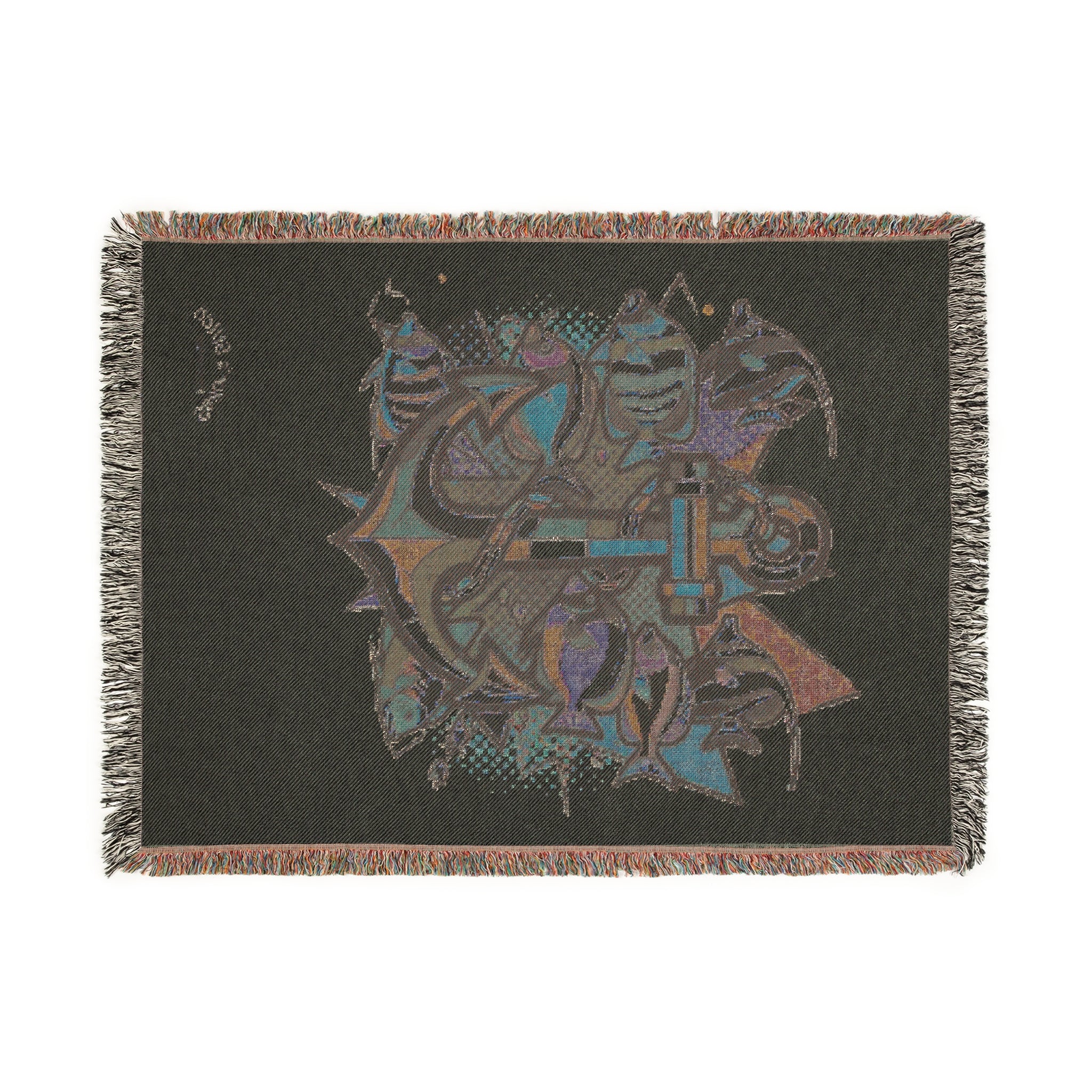 Fish & Anchor Tattoo Design Nautical Woven Blanket with Custom Name Option, Perfect for Home Decor, Gift for Nature Lovers, Cozy Nights, and Relaxation, Saloon & Cabin accessories