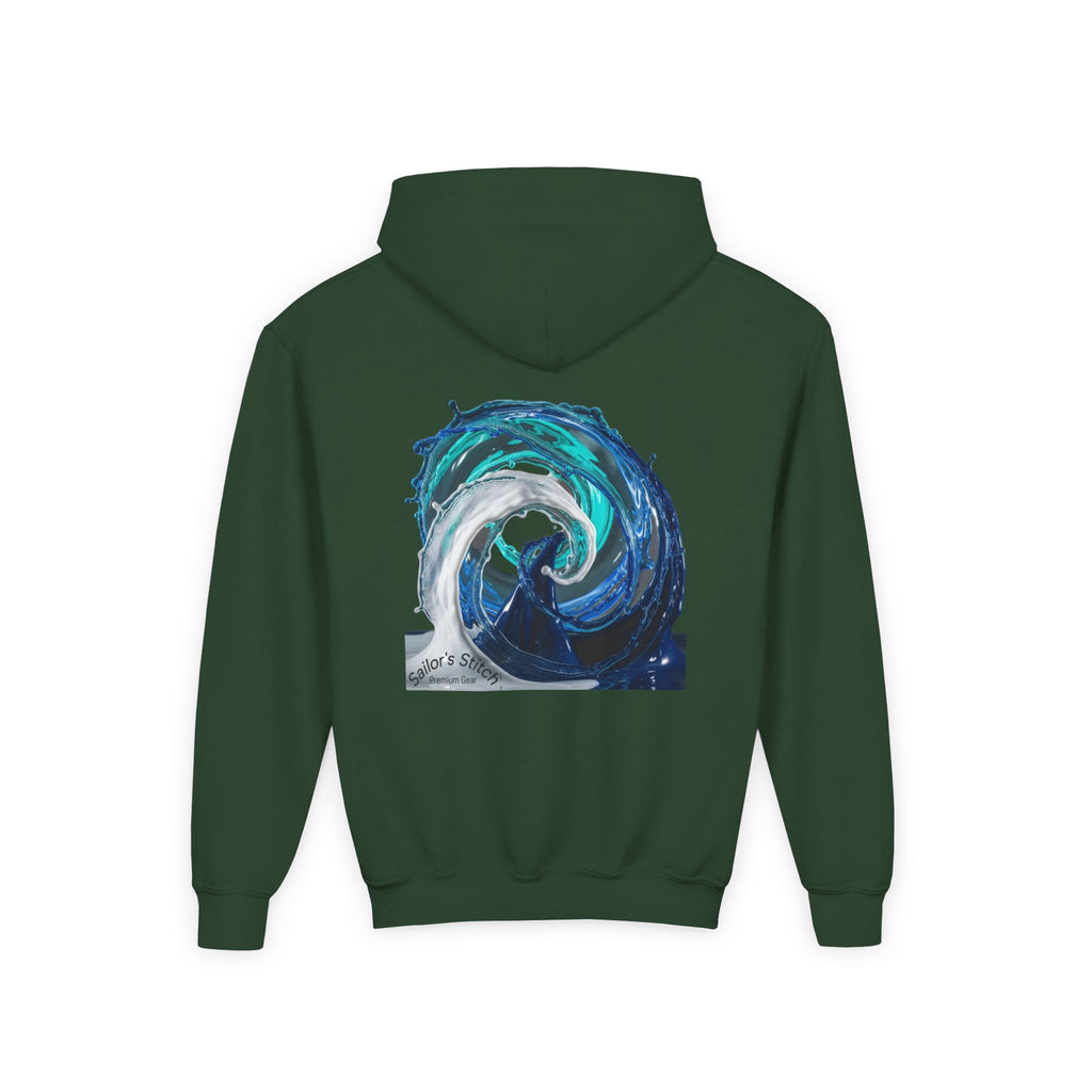 Yacht Wave Heavy Blend Hoodie - Nautical Sweatshirt for Ocean Lovers, Custom name option, Sailors, Sea Enthusiasts - Boat apparel, Jumper, Maritime Pullover,