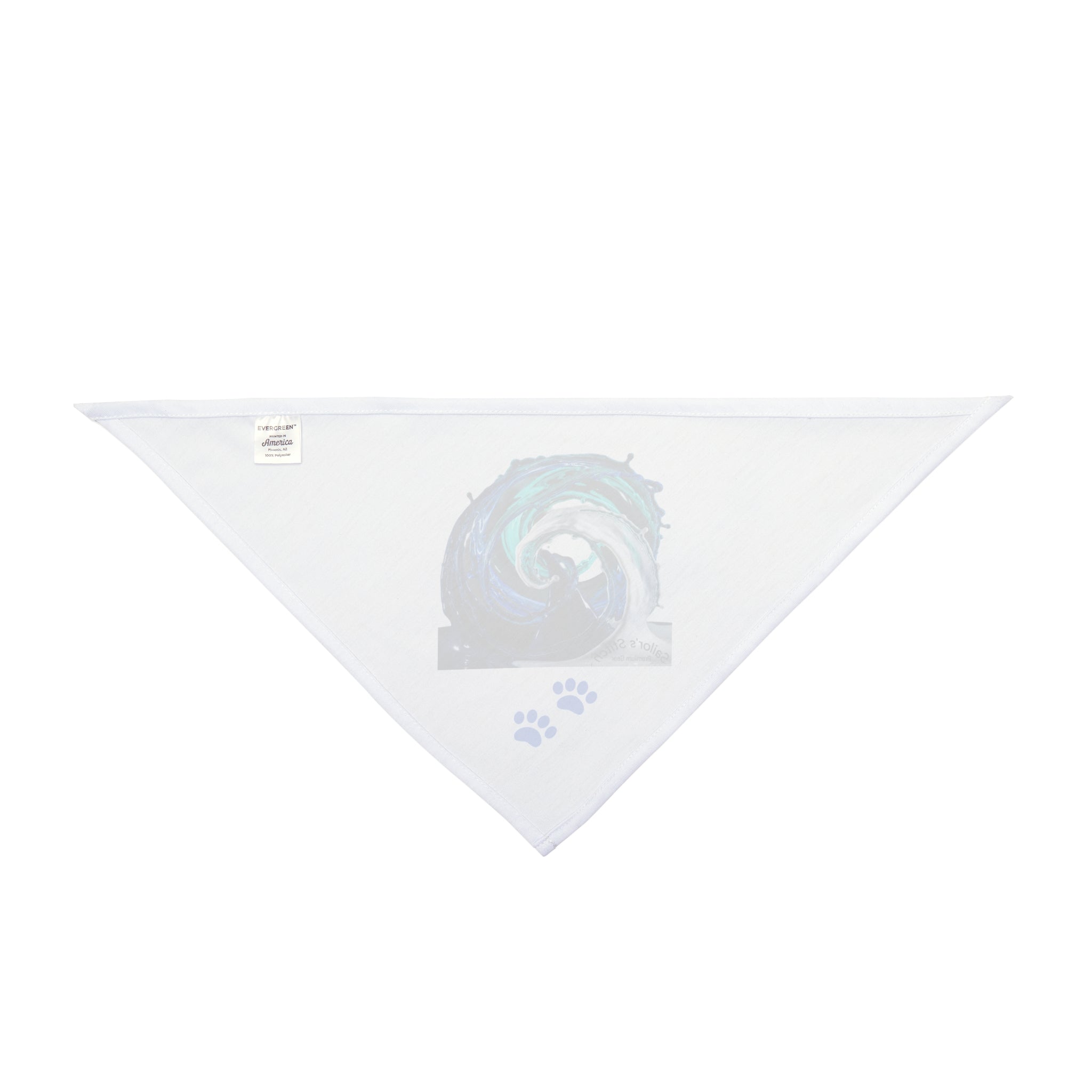 Wave Pet Bandana - Custom Pet Name option, Customizable Dog Bandana, Ocean Theme Puppy Scarf, Beach Design Pet Kerchief, Animal Lover, Nautical pet accessories