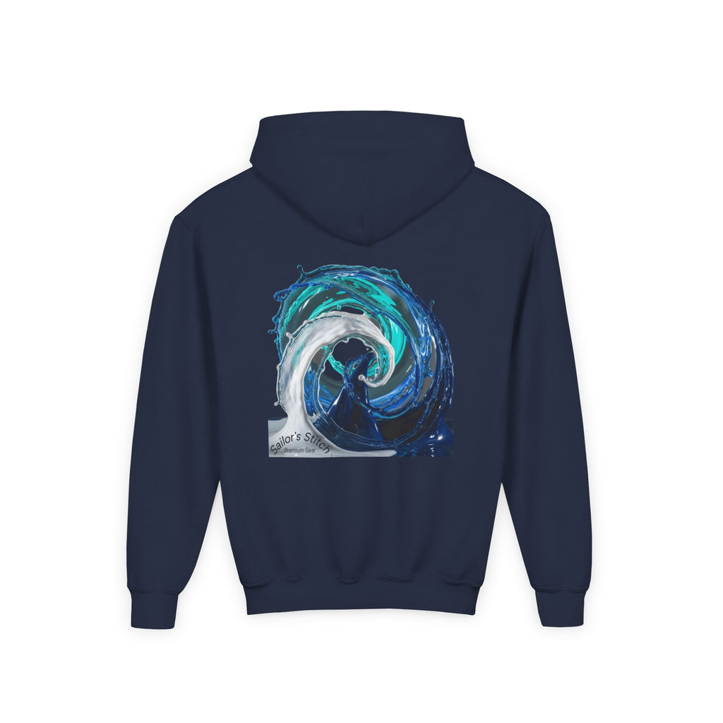 Yacht Wave Heavy Blend Hoodie - Nautical Sweatshirt for Ocean Lovers, Custom name option, Sailors, Sea Enthusiasts - Boat apparel, Jumper, Maritime Pullover,