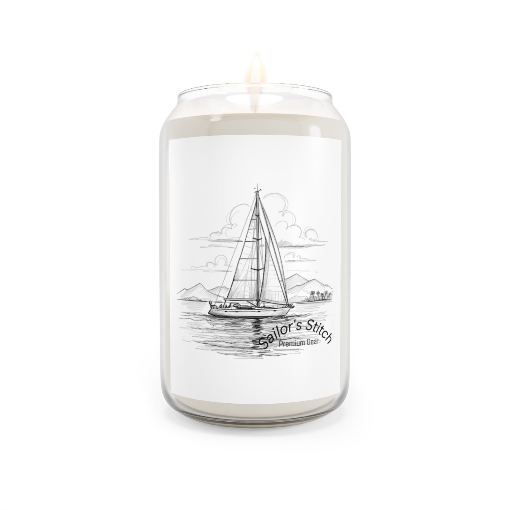 Sailors Stitch Scented Soy Candles, Custom Name, Aromatherapy, Eco-friendly Gifts for Home, Coastal Decor, Tranquil Atmosphere, Saloon accessories
