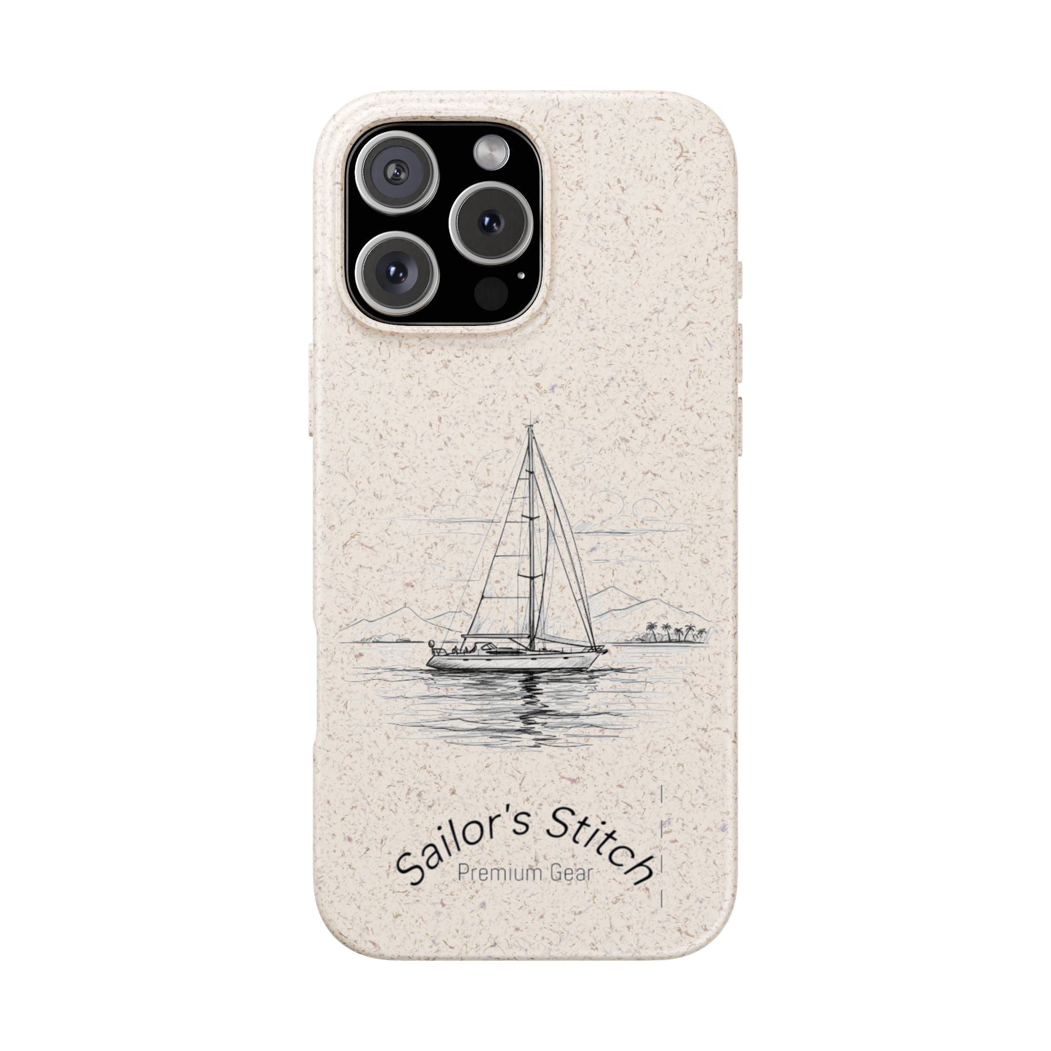 Eco-Friendly Sailboat Phone Case | Biodegradable Case, Ocean Lover Gift, Sustainable Accessories, Nature-Inspired Phone Cover