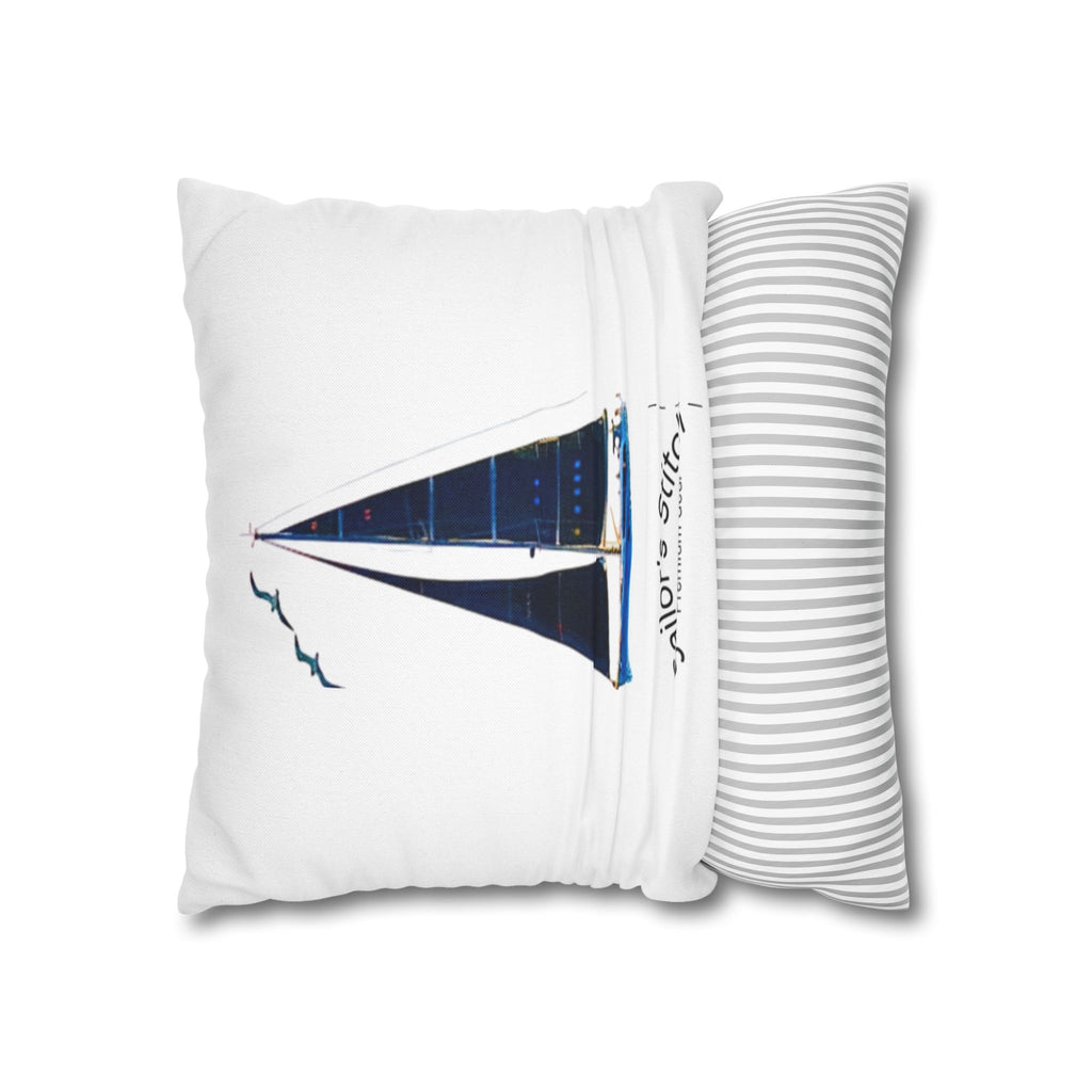 Sailors Stitch Cushion Cover Pillowcase - Coastal Home Decor, Beach House Accessories, Sailor Gift, Custom Name, Ocean-Inspired Cushion accessories