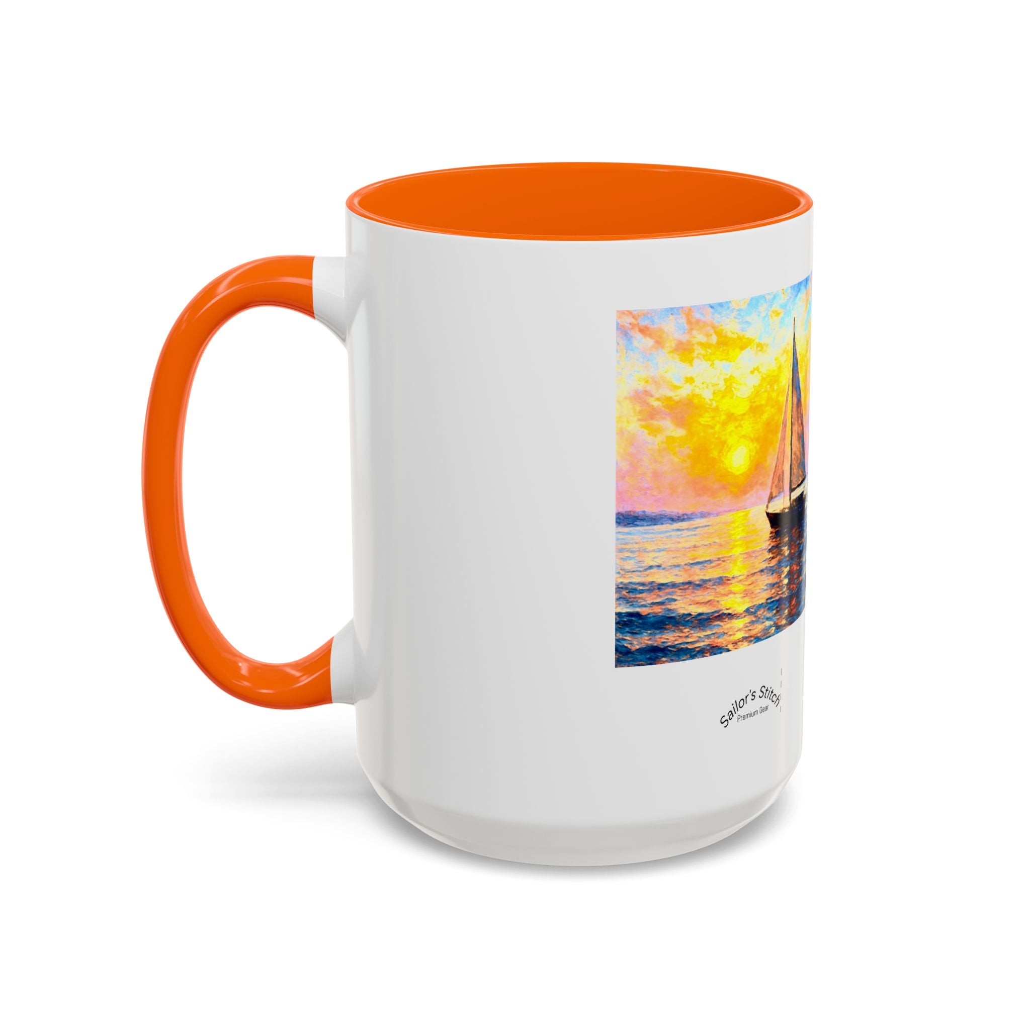 Sailing Sunset Coffee Mug, Nautical Tea Cup, Ocean Lover Gift, Boat Captain Kitchen Decor, Sailboat Ceramic Mug, Nautical Gift, Galley accessories