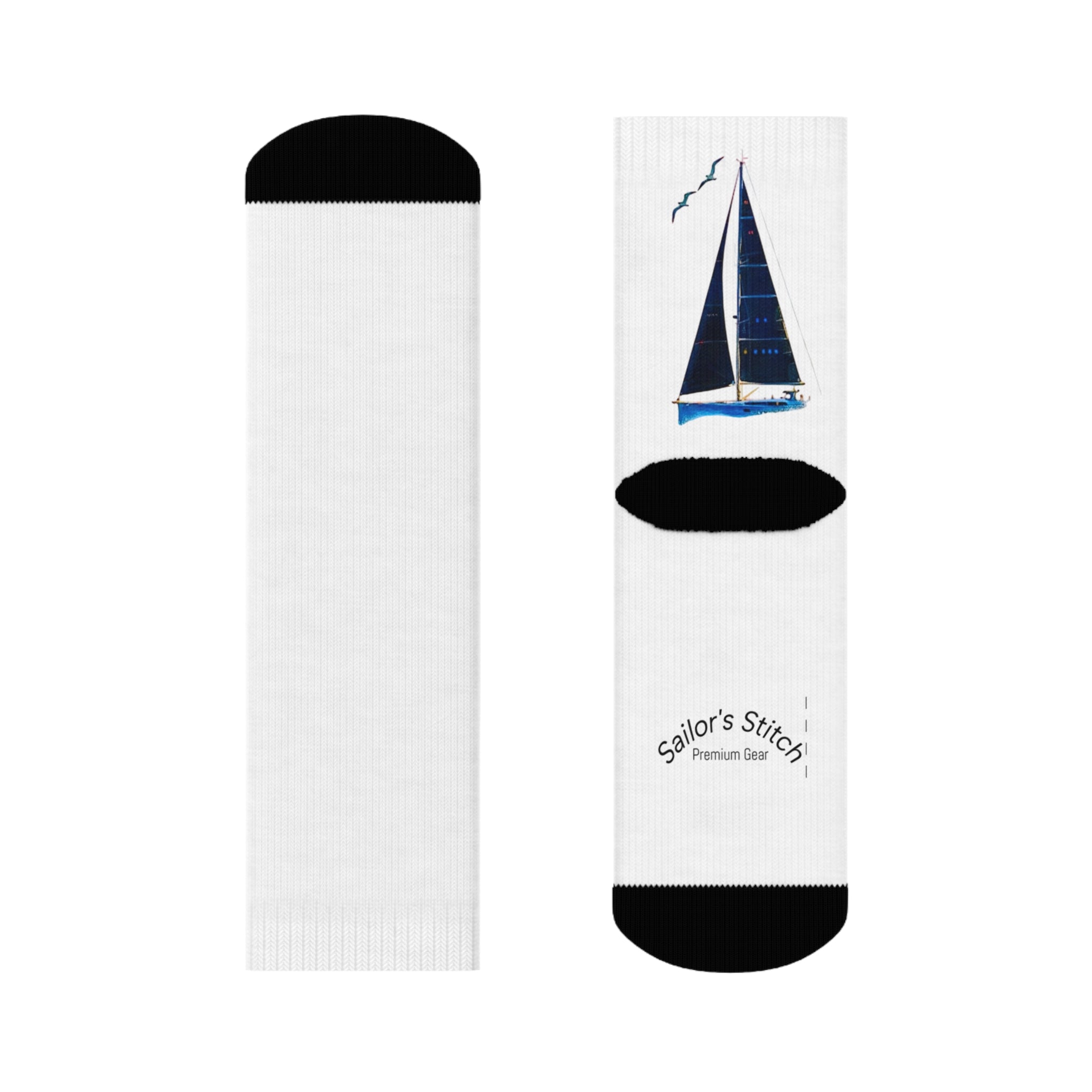 Sailing Yacht Crew Socks - Personalisable Nautical Gift, Cozy Footwear, Casual Wear, Sailing Lover Accessories, Unique Socks