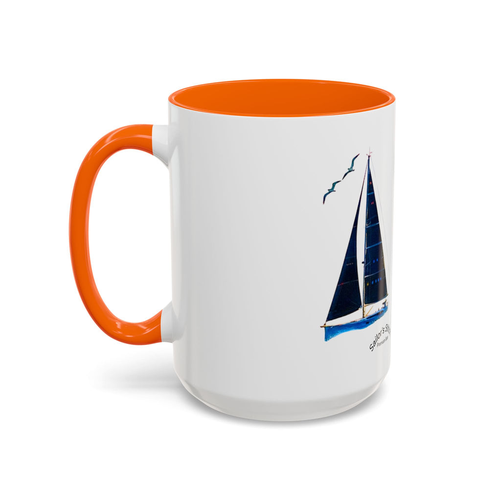 Sailing Yacht Mug, Nautical Coffee Cup, Ocean Lover Gift, Sailboat Tea Mug, Maritime Kitchen Decor, Sailor Mugs, Beach Theme Cup, Galley accessories