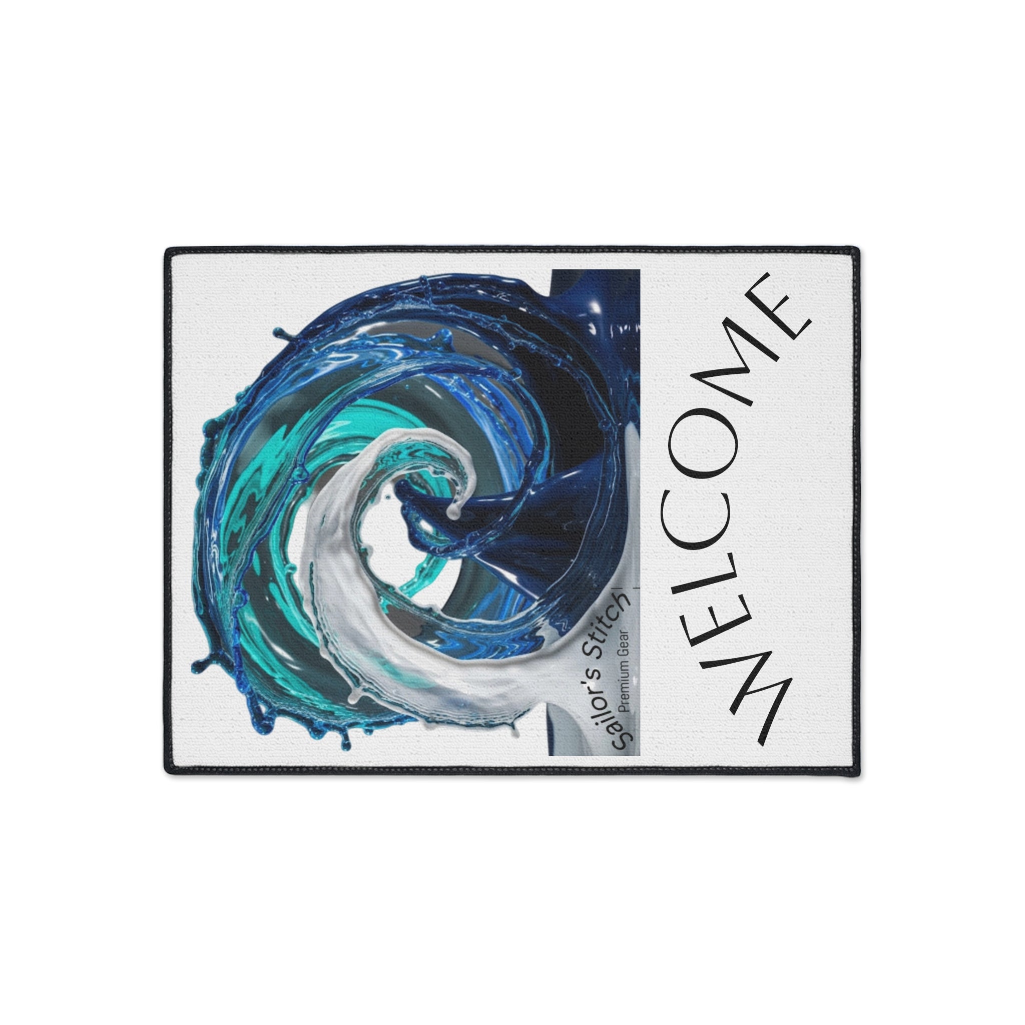 Sailing Wave Heavy Duty Floor Mat | Customisable & Durable Non-Slip Welcome Mat, Indoor/Outdoor Rug, Gift for Sea Lovers, Nautical accessories