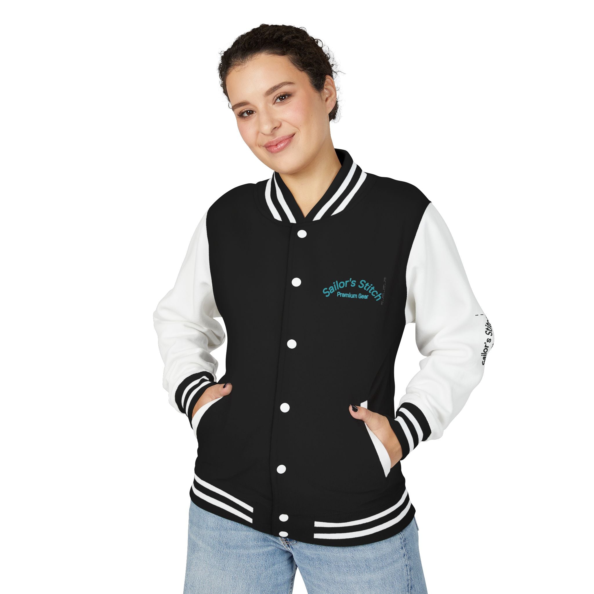 Jacket. Yacht Wake Design Outerwear,  Sailors Stitch Unisex Heavyweight Jacket with Retro Vibes, Nautical apparel, Sports Events, Casual Outings, and Gift Giving