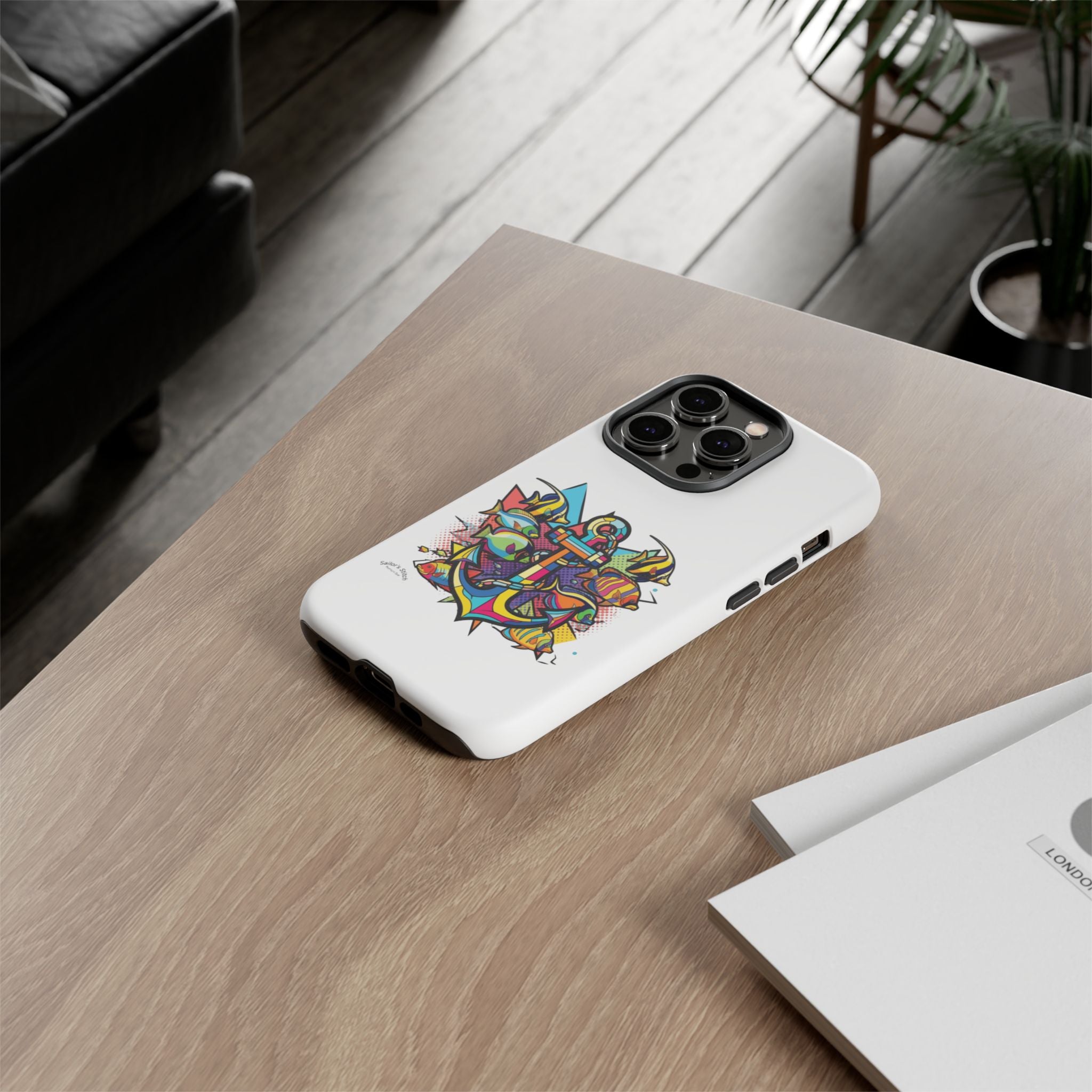 Pop Art Anchor Sailors Stitch Tough Phone Case - customisable crew name