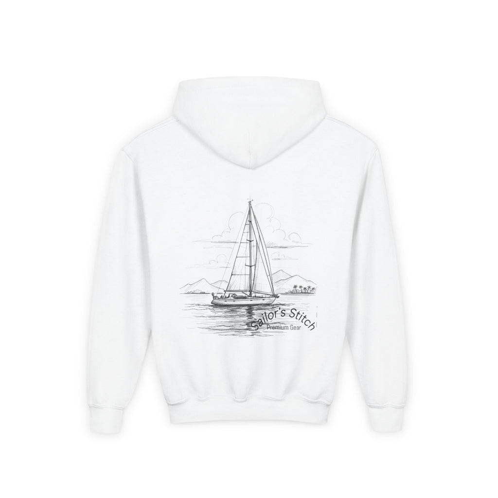 Junior Sailing Heavy Blend Hoodie - Nautical Sweatshirt for Ocean Lovers, Sailors, Youth Sea Enthusiasts - Boat Adventure Jumper, Maritime Pullover, Kids nautical apparel
