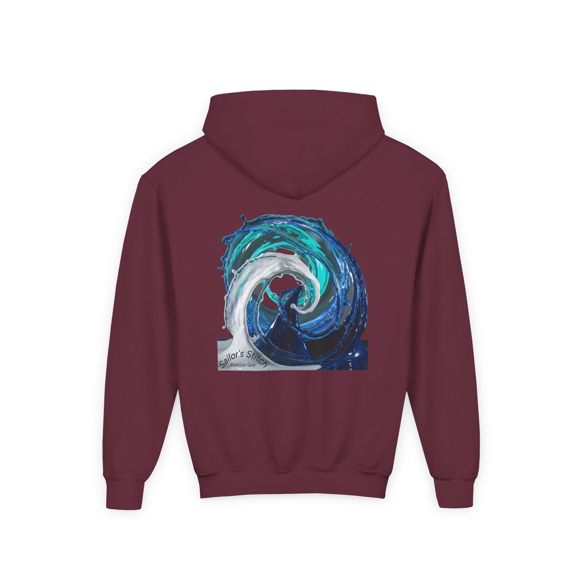 Yacht Wave Heavy Blend Hoodie - Nautical Sweatshirt for Ocean Lovers, Custom name option, Sailors, Sea Enthusiasts - Boat apparel, Jumper, Maritime Pullover,