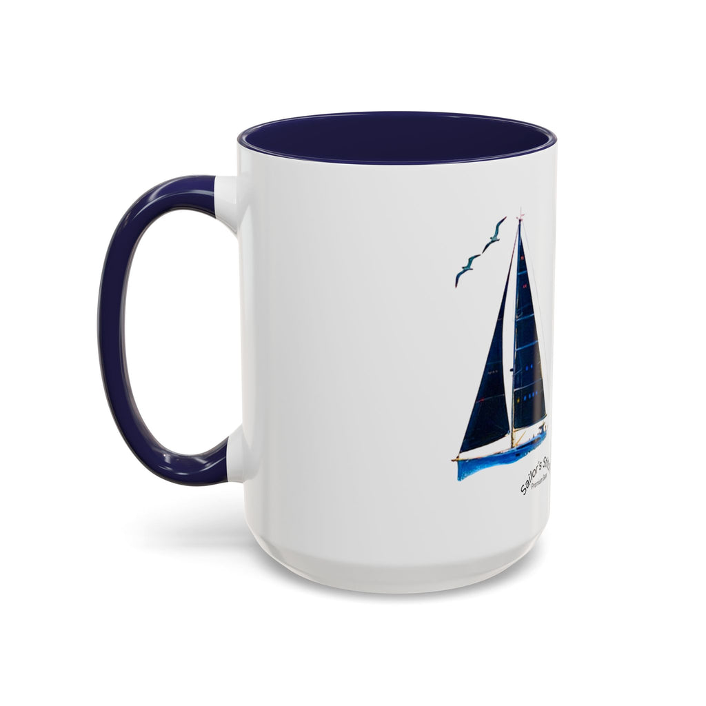 Sailing Yacht Mug, Nautical Coffee Cup, Ocean Lover Gift, Sailboat Tea Mug, Maritime Kitchen Decor, Sailor Mugs, Beach Theme Cup, Galley accessories