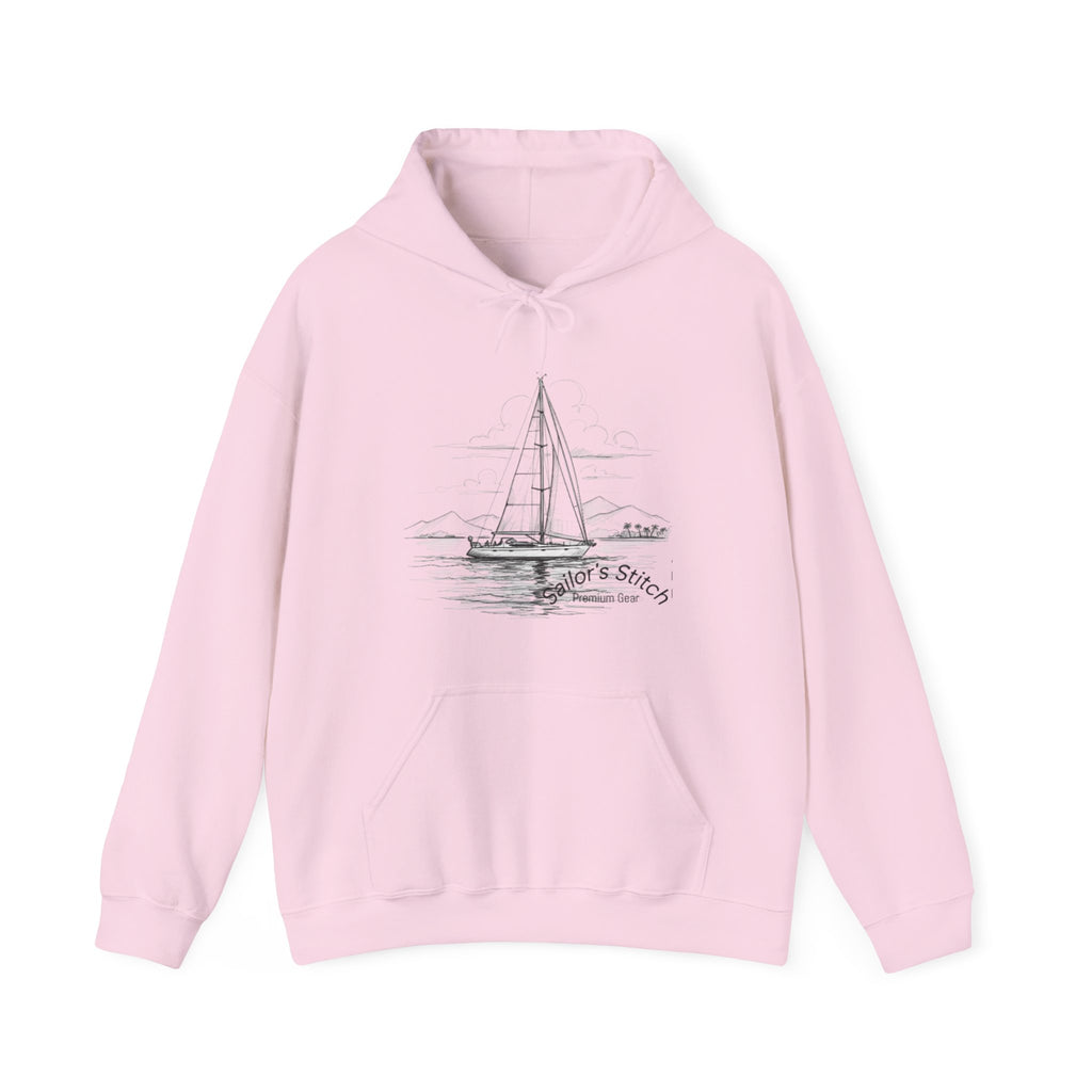 Red /Pink Sailors Unisex Hooded & Custom Name Sweatshirt, Nautical apparel, Cozy Beachwear, Mermaid Design, Perfect for Adventurers, Sea Lovers