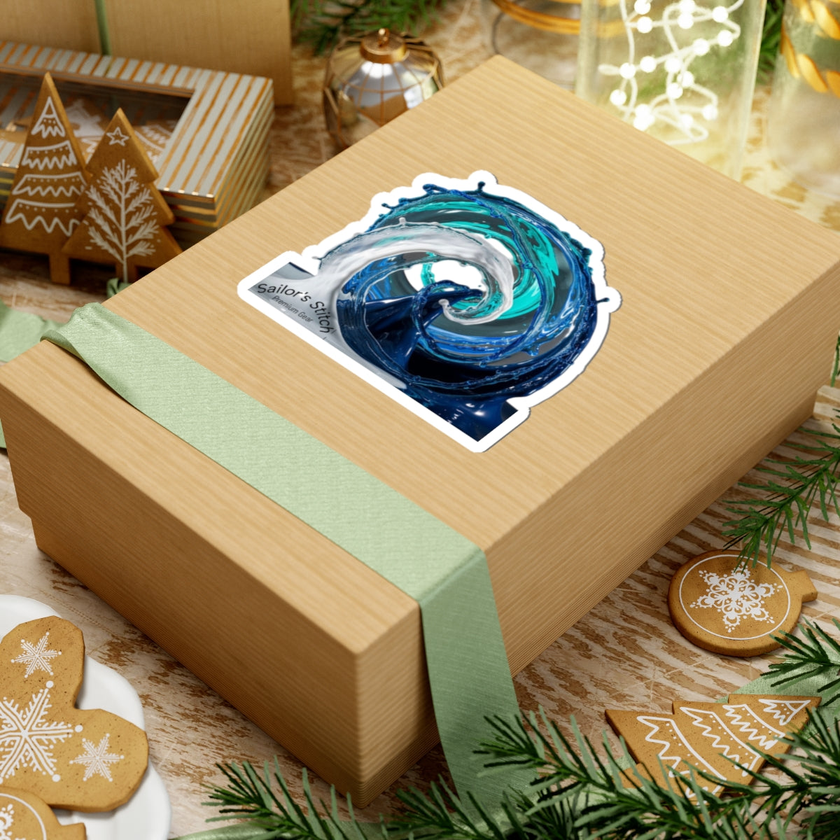 Sailing Wave Kiss-Cut Stickers | Ocean Vibe Decor | Laptop Decals, Nautical Gifts, Watercolor Art, Boho Style Accessories