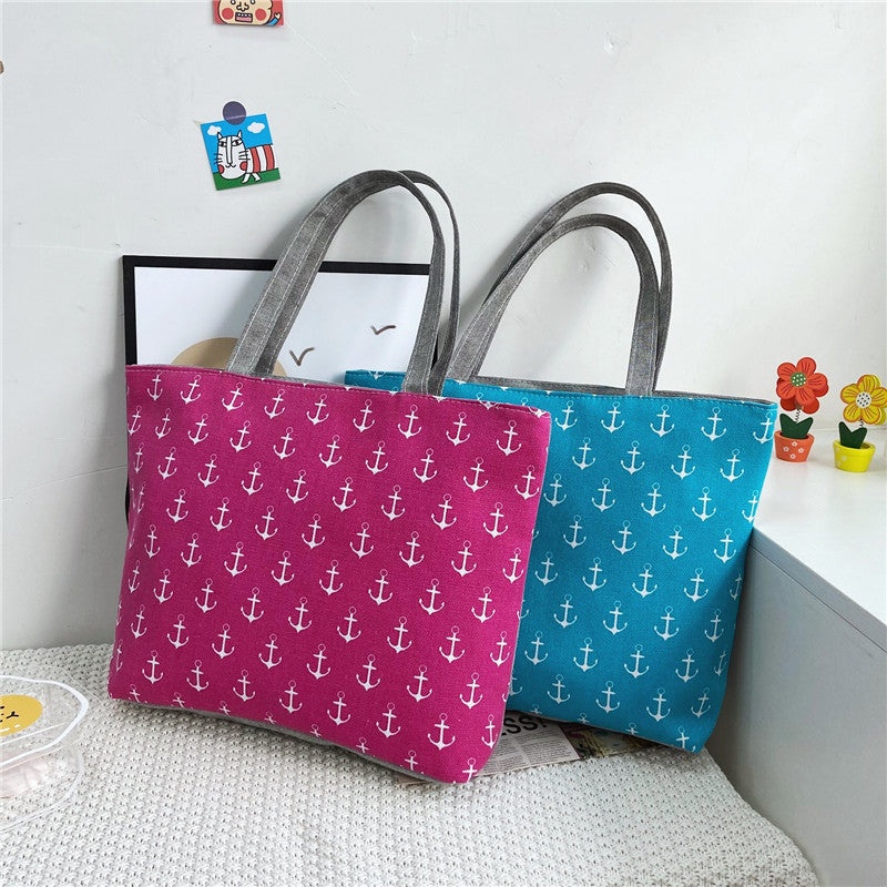 Printed Boat Anchor Tote Sack Bag