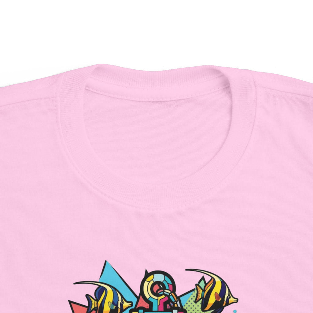 Pop Art Anchor & Fish Themed Toddler Tee | Nautical Adventure Tee, Custom name option, Youth tee, Toddler gift, Youth Sailor gift