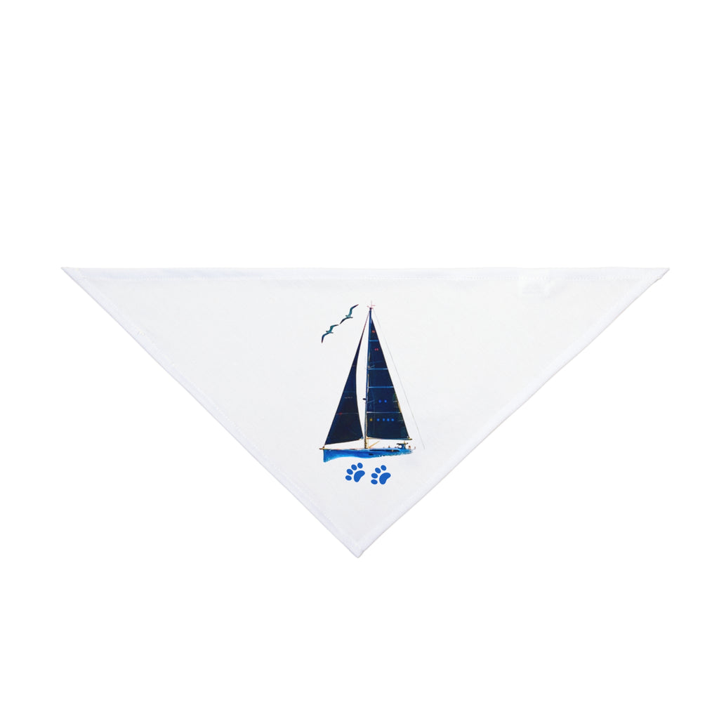 Pet Bandana yacht design, personalisable with pet name, Nautical Pet Accessories