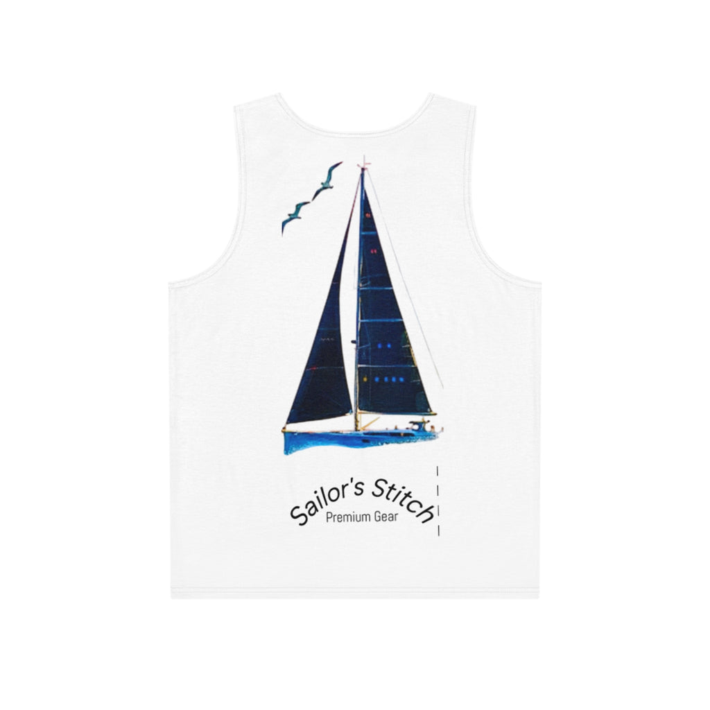Sailors Stitch Men's Tank Top, Custom Name Apparel, Ocean Vibes, Beachwear, Gift for Him, Casual Wear, Sailing apparel